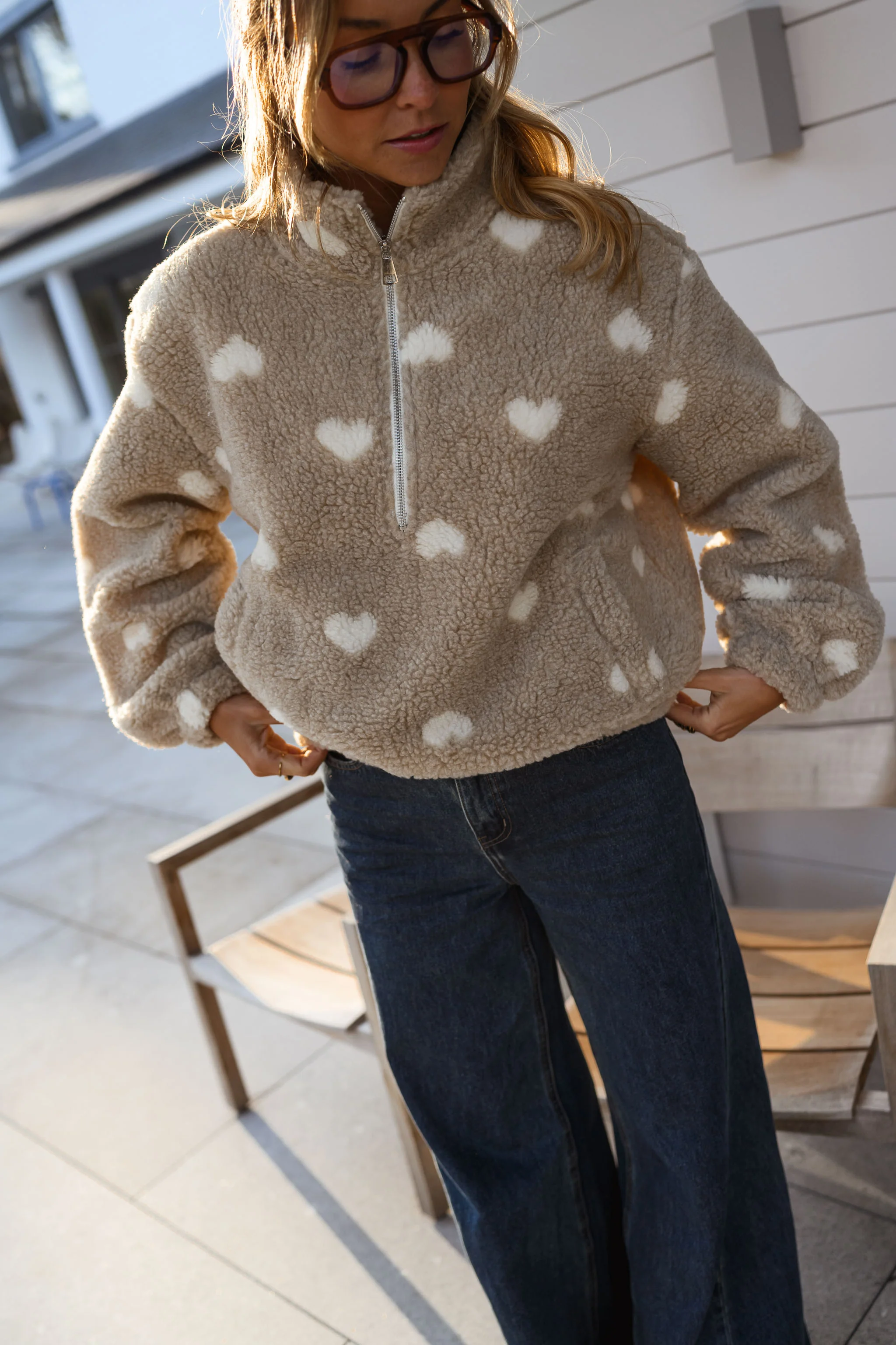 Beige Carmen Fleece Jacket - Image 3