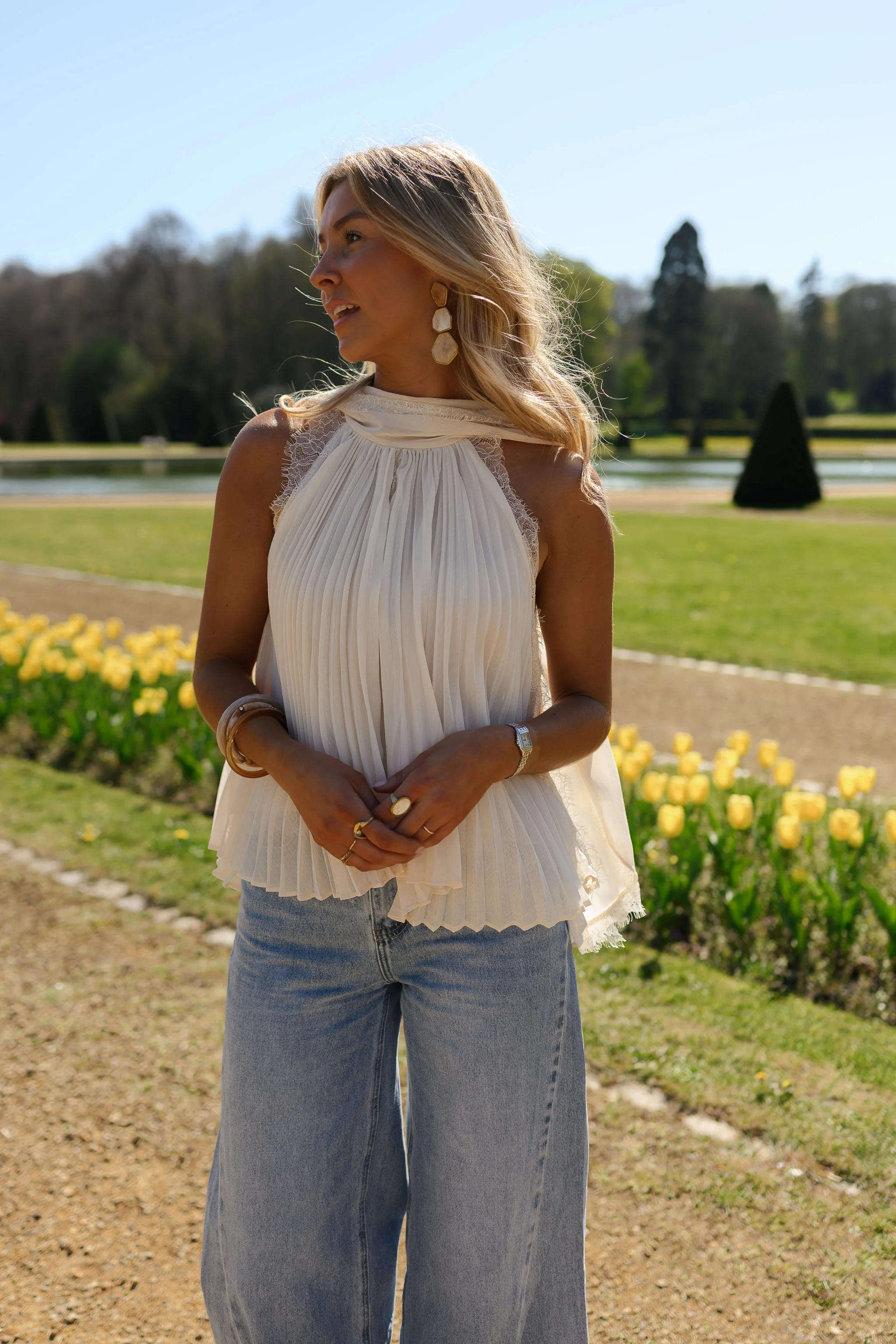 Beige Lace Nath Top - Image 10