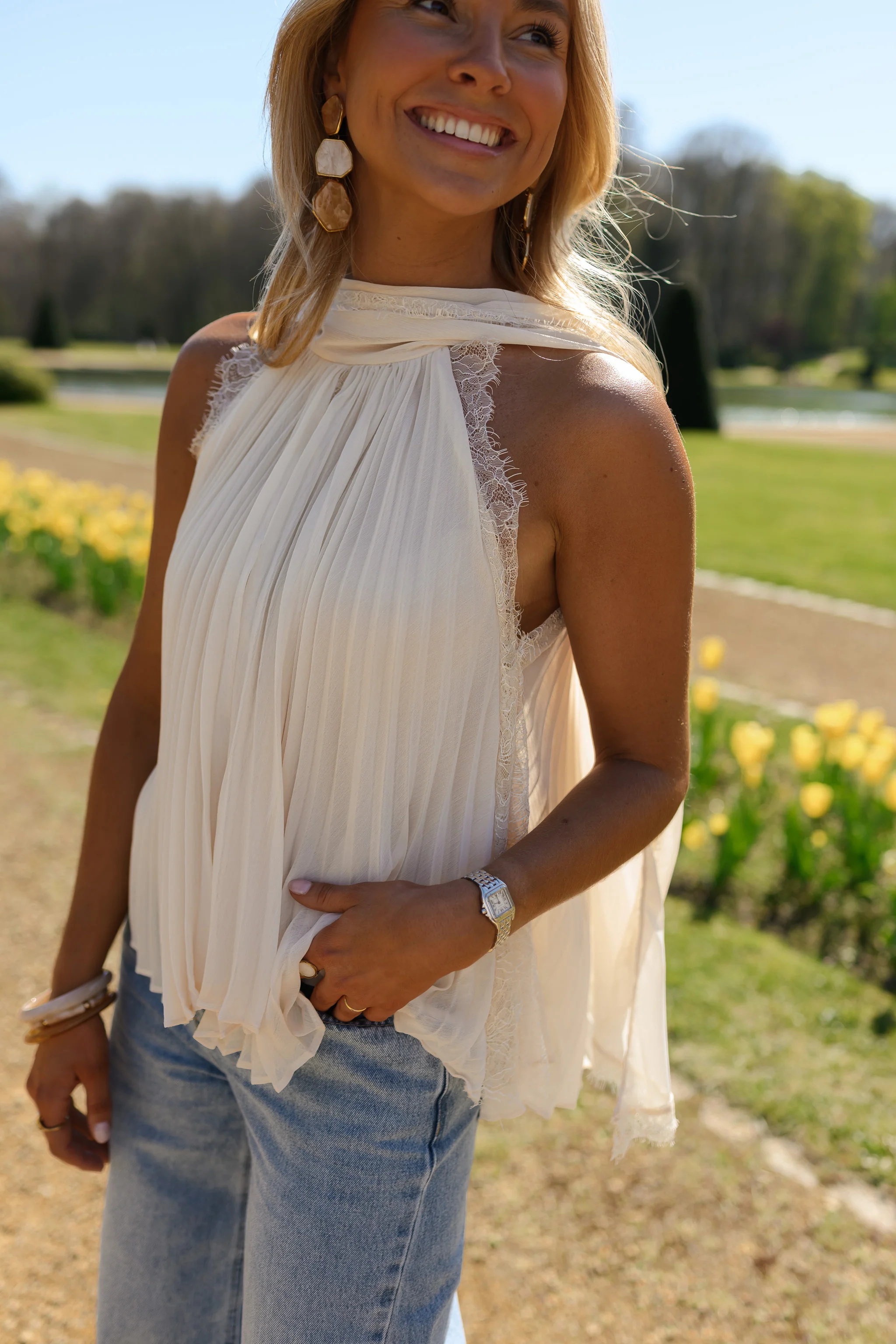Beige Lace Nath Top - Image 12