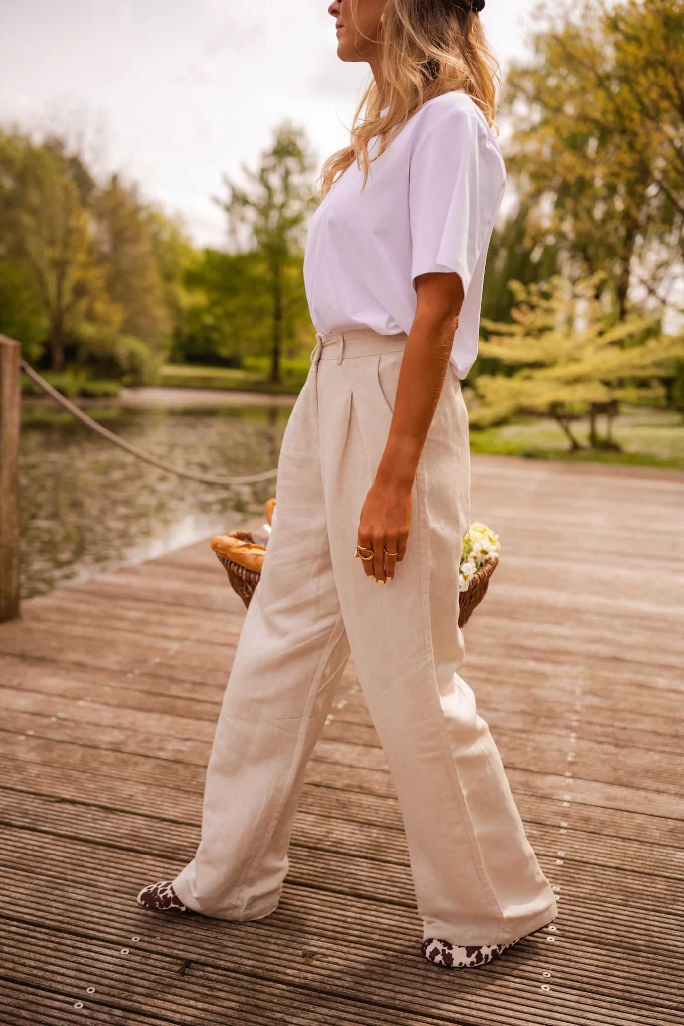 Beige Linen Romuald Pants - Image 7