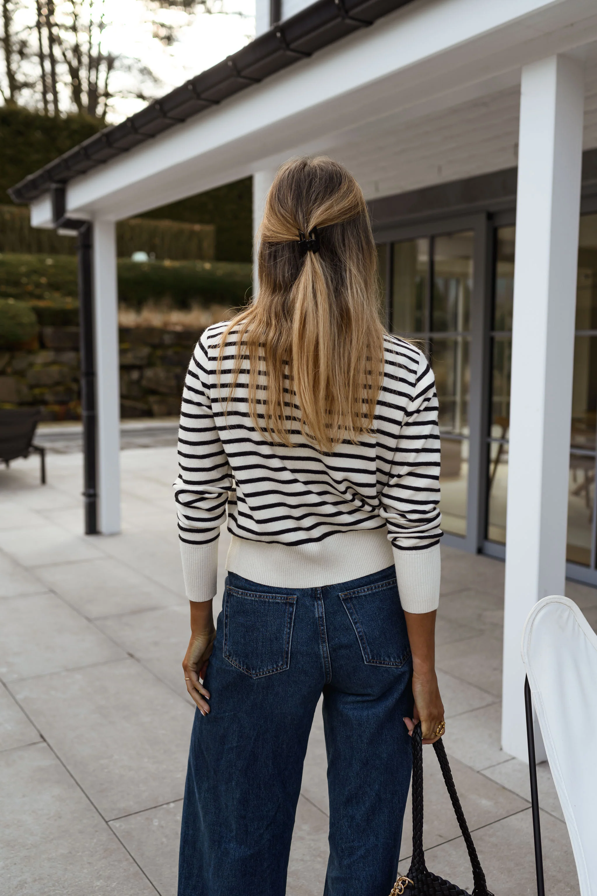 Black and Ecru Striped Olivia Cardigan - Image 10