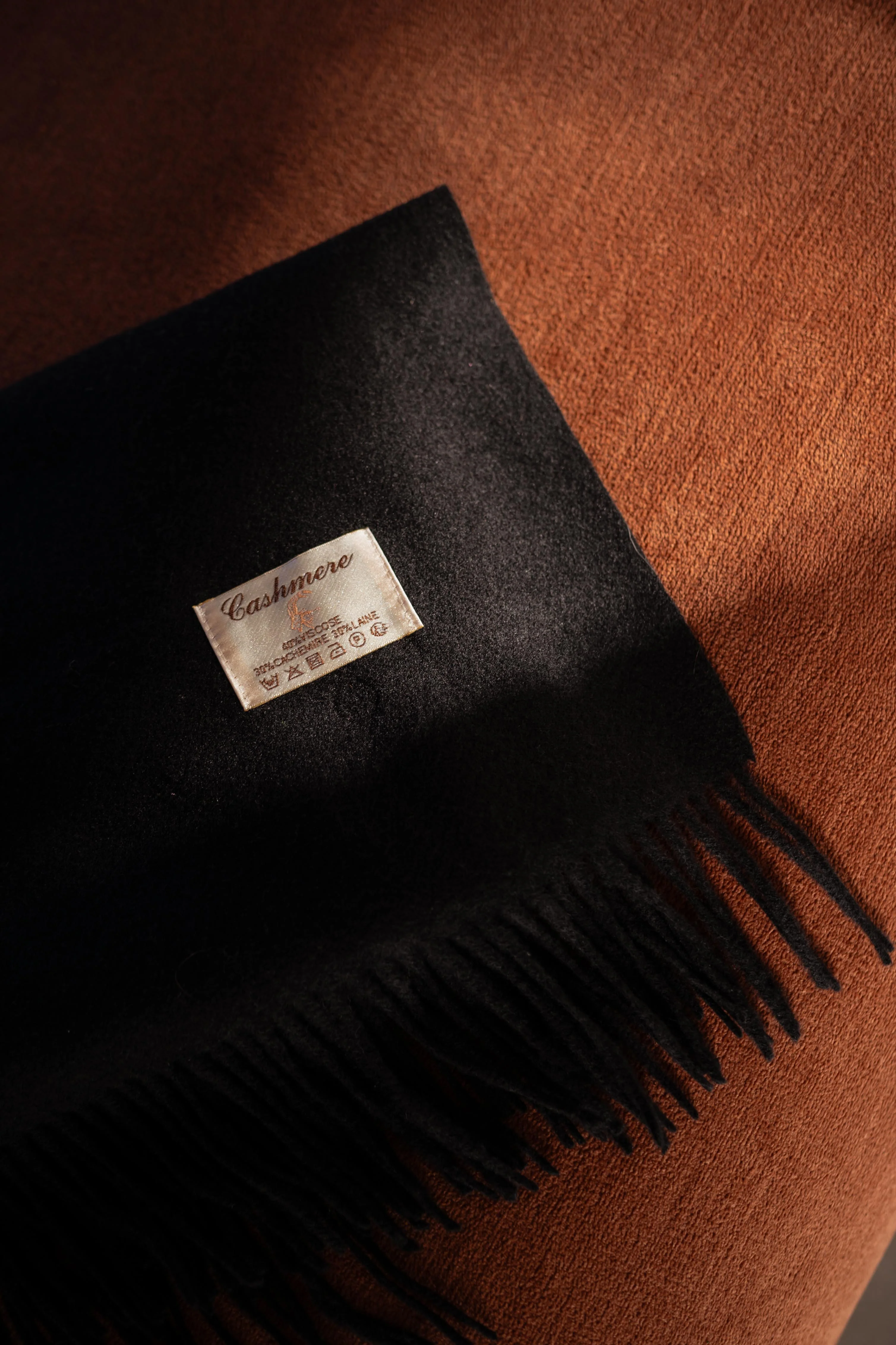Black Cashmere Ronald Scarf - Image 12