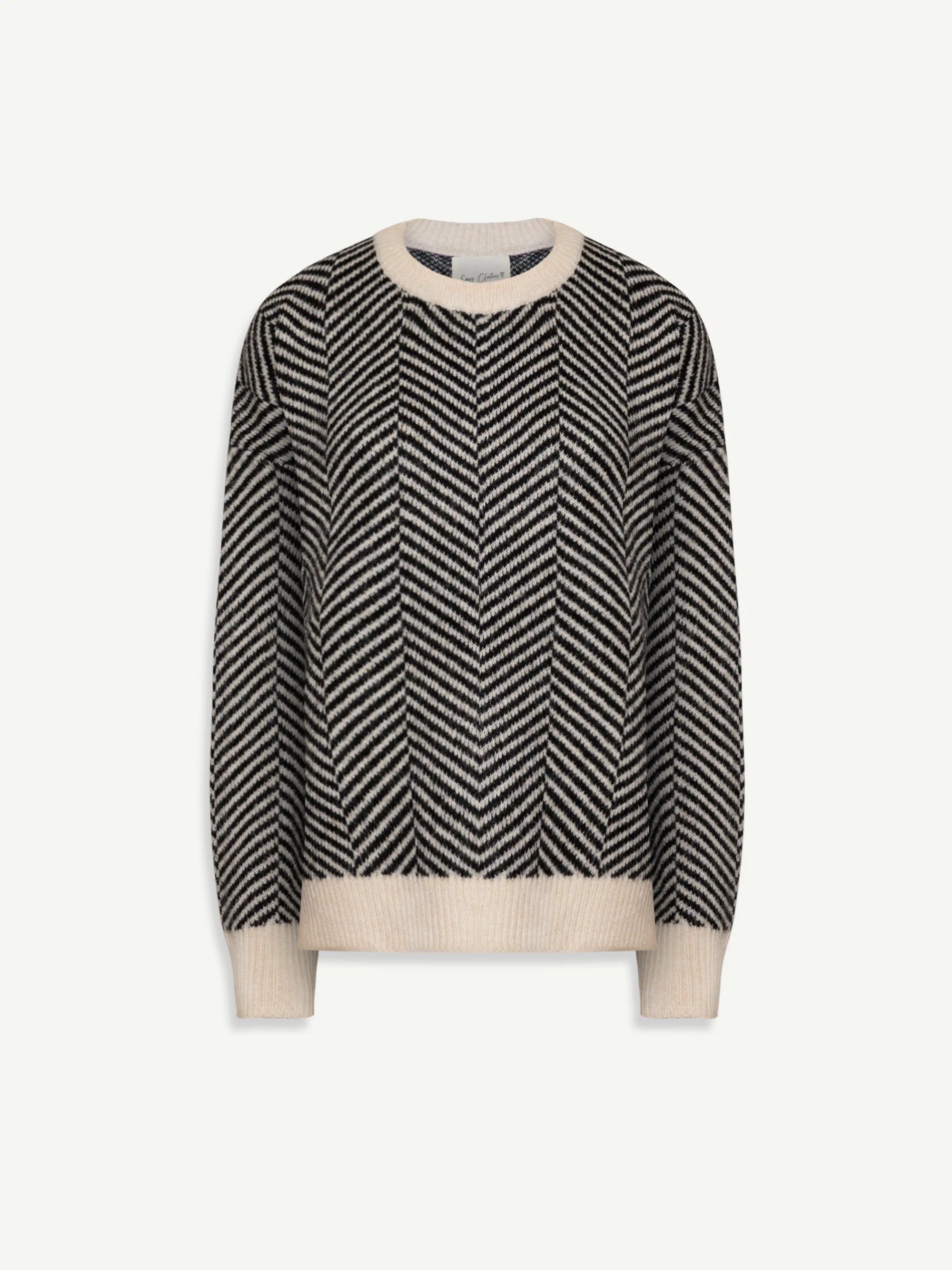 Black & Ecru Barry Sweater - Image 4