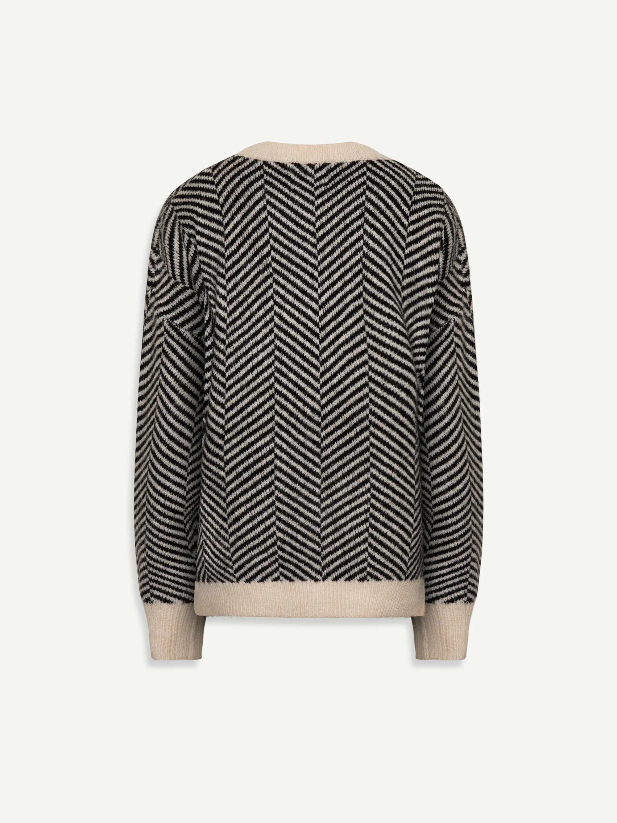 Black & Ecru Barry Sweater - Image 5