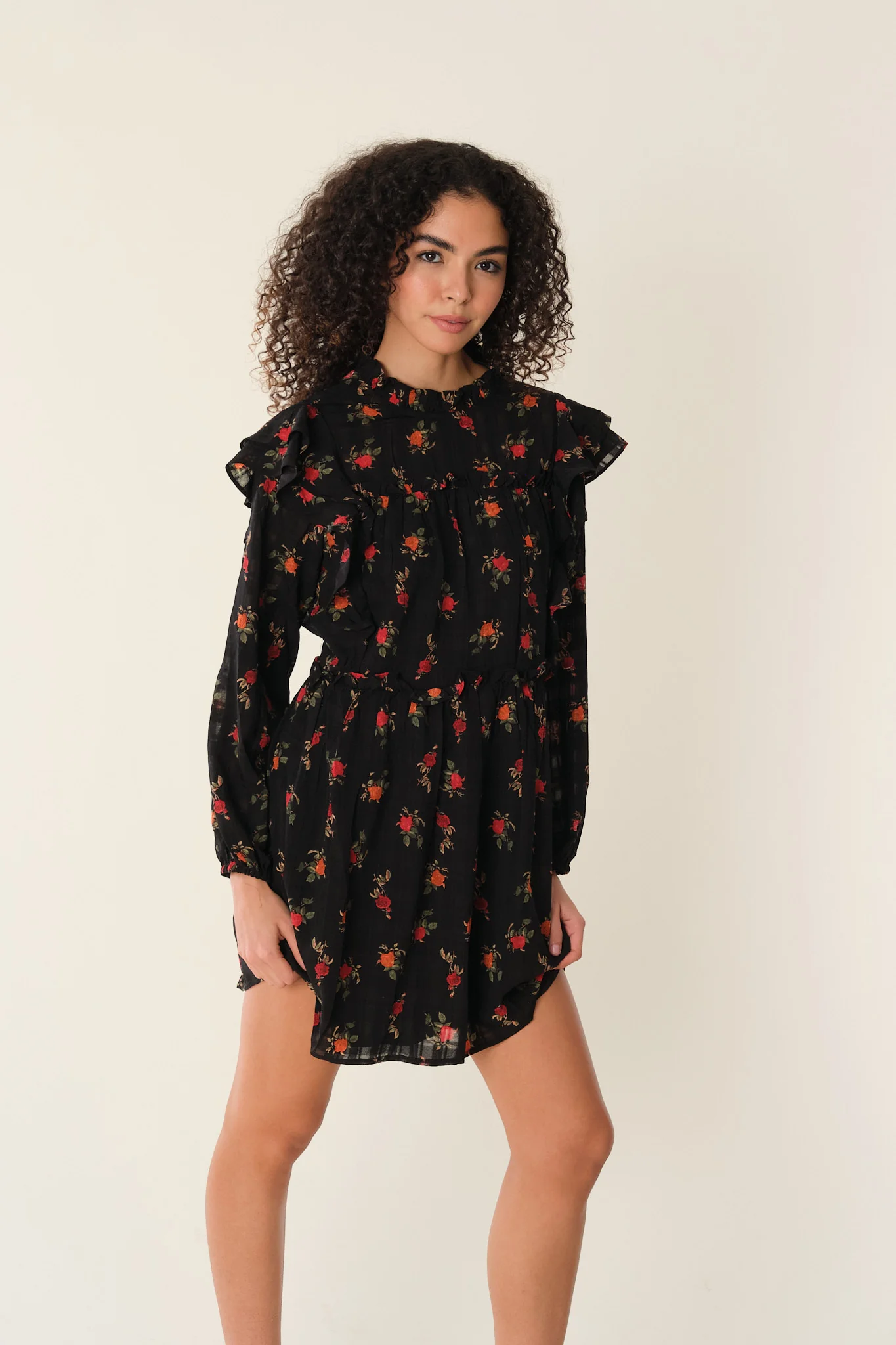 Black Floral Elane Dress - Image 12
