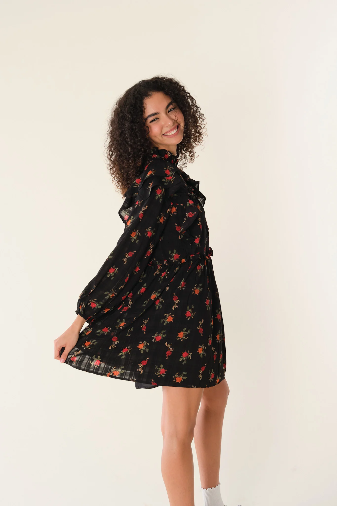 Black Floral Elane Dress - Image 14