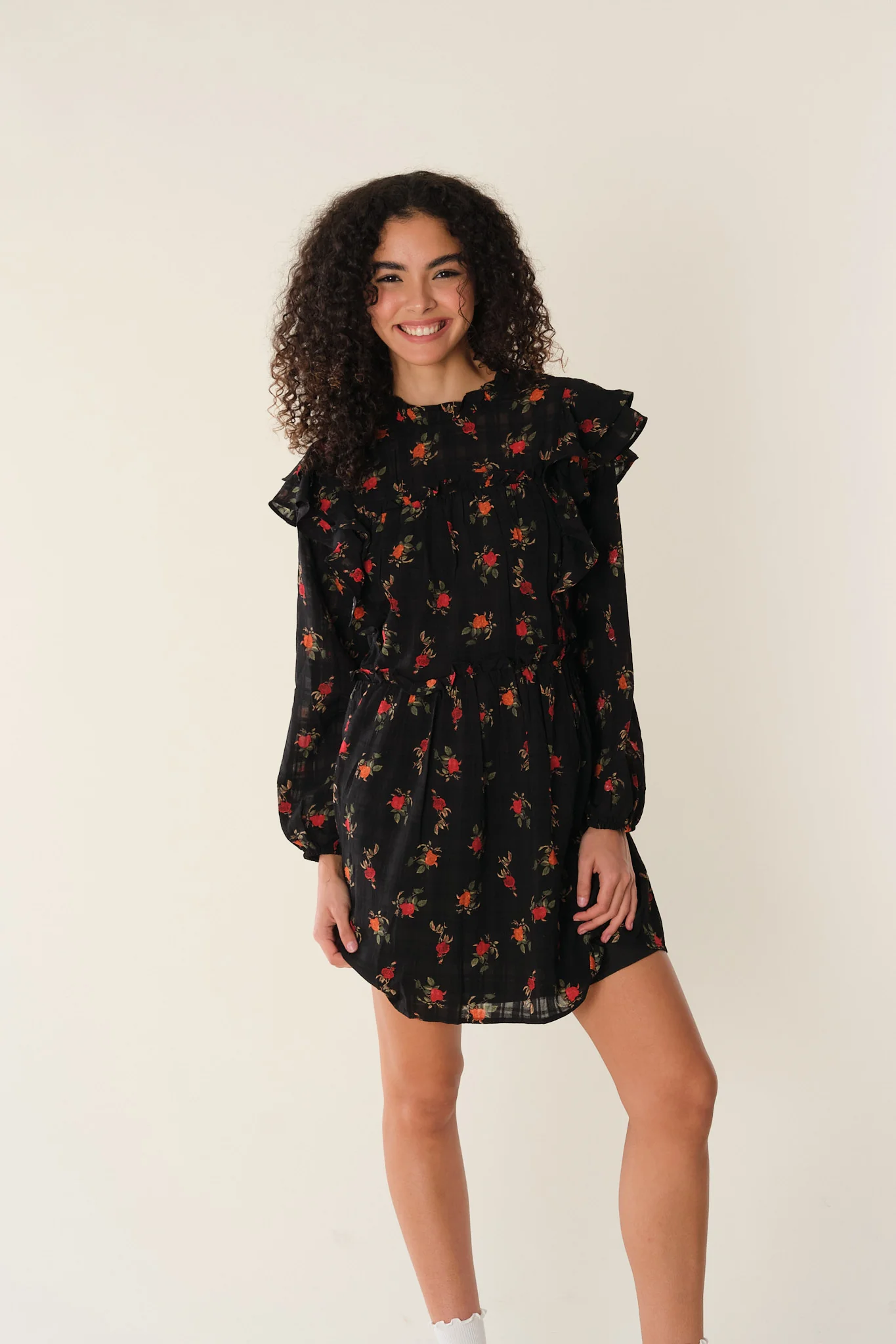 Black Floral Elane Dress - Image 18