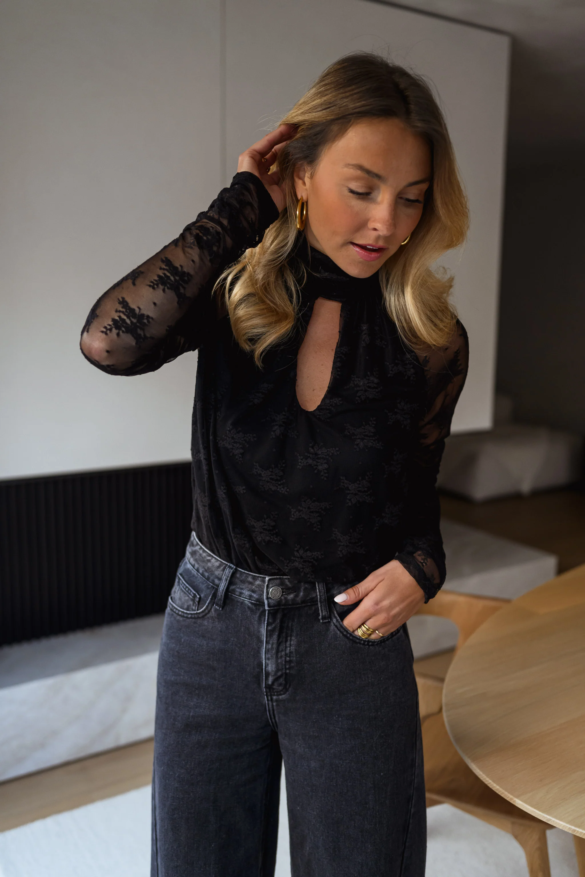 Black Lace Millie Bodysuit - Image 10