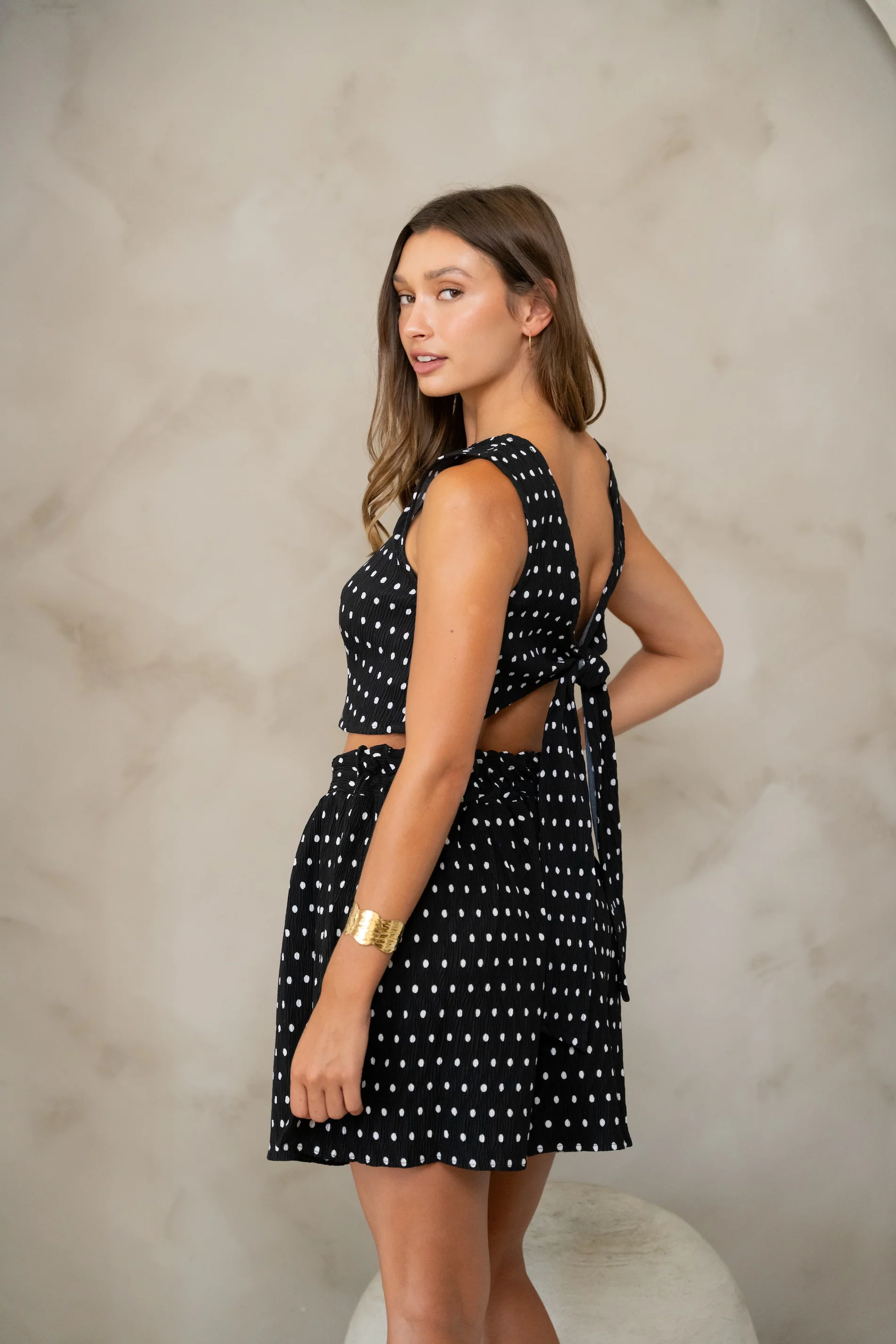 Black Polka Dots Pietra Top - Image 6