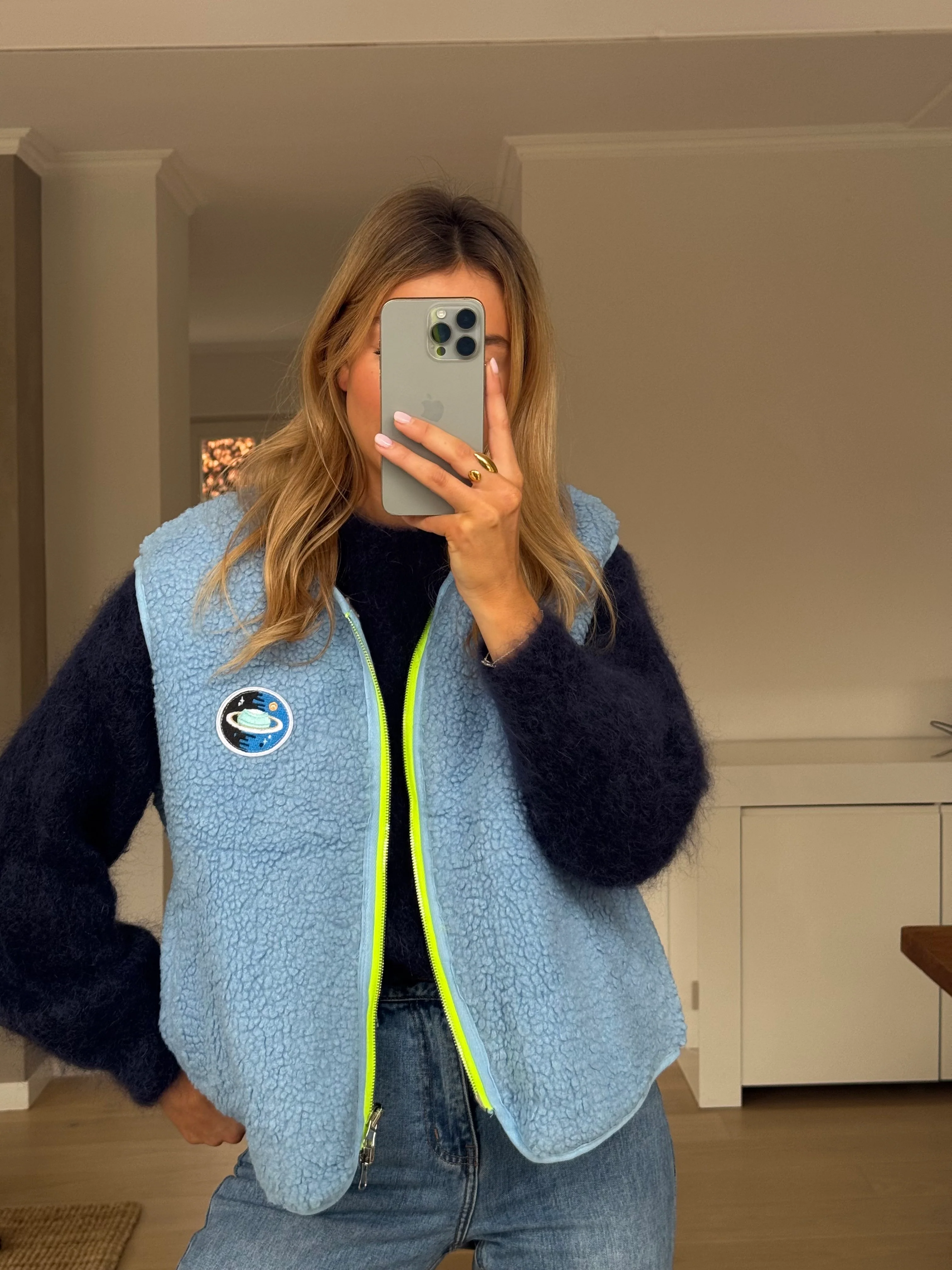 Blue and Ecru Josie Cardigan - Image 9