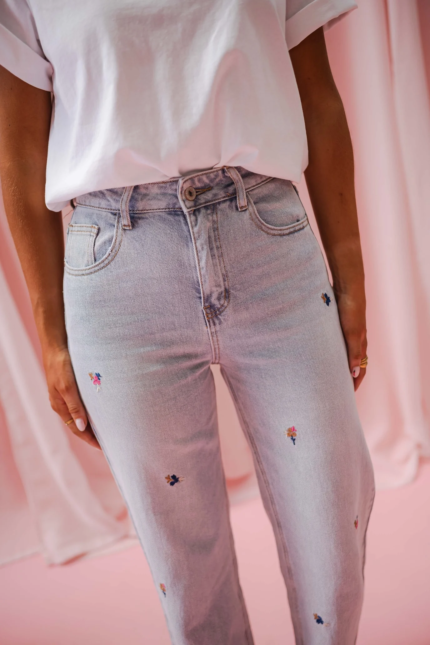 Blue Floral Anabella Jeans - Image 3