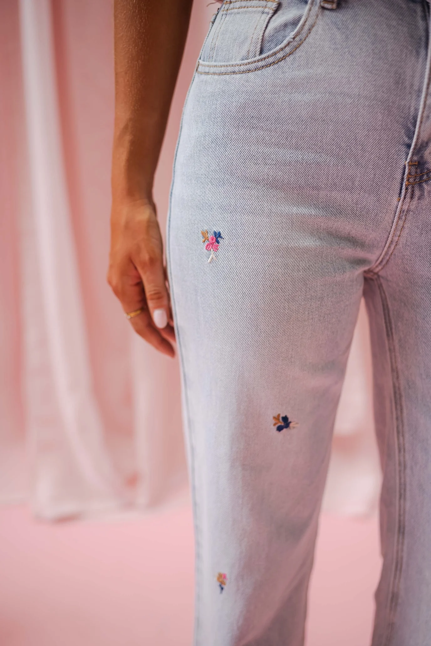 Blue Floral Anabella Jeans - Image 5