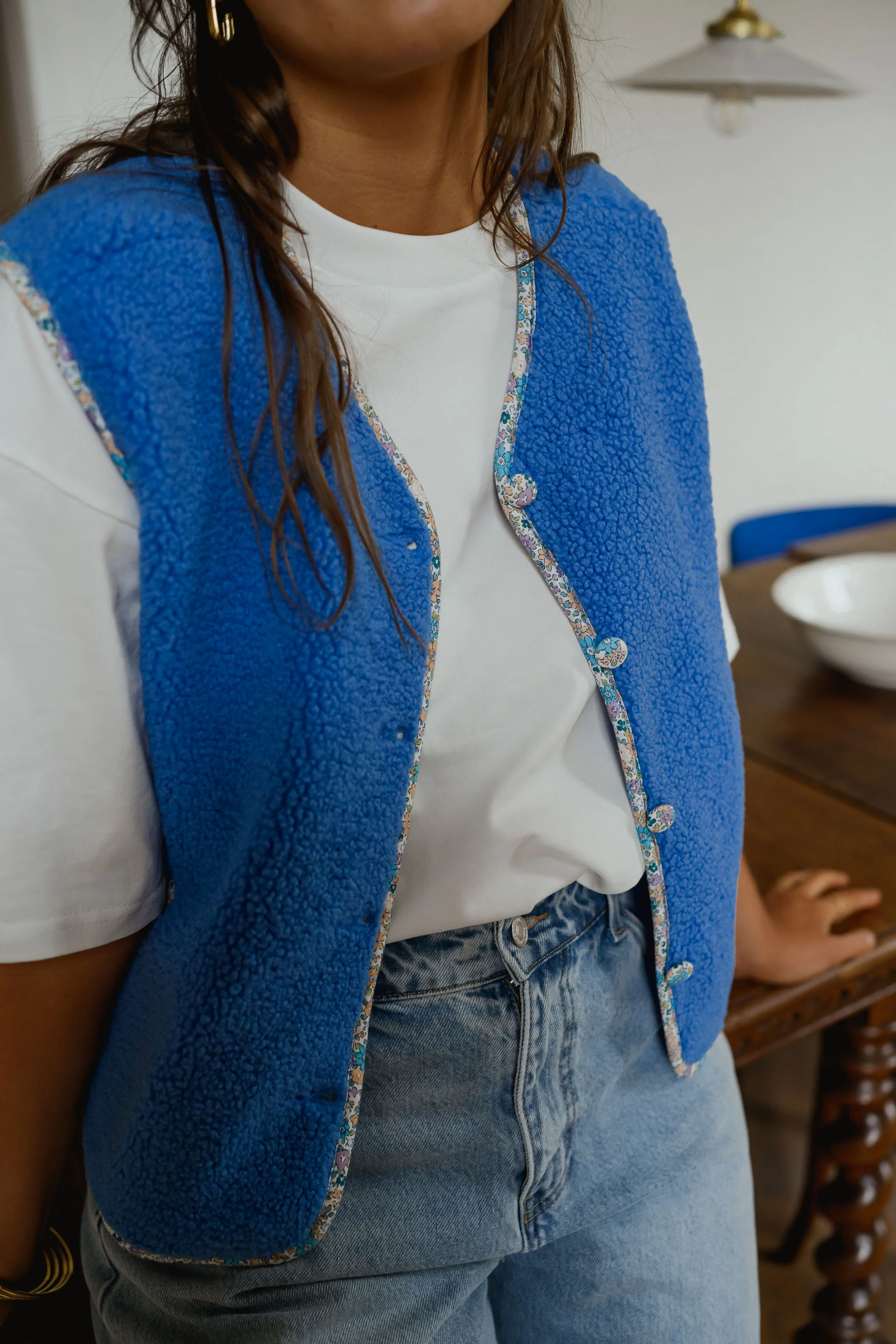 Blue Floral Gracie Vest - Image 9