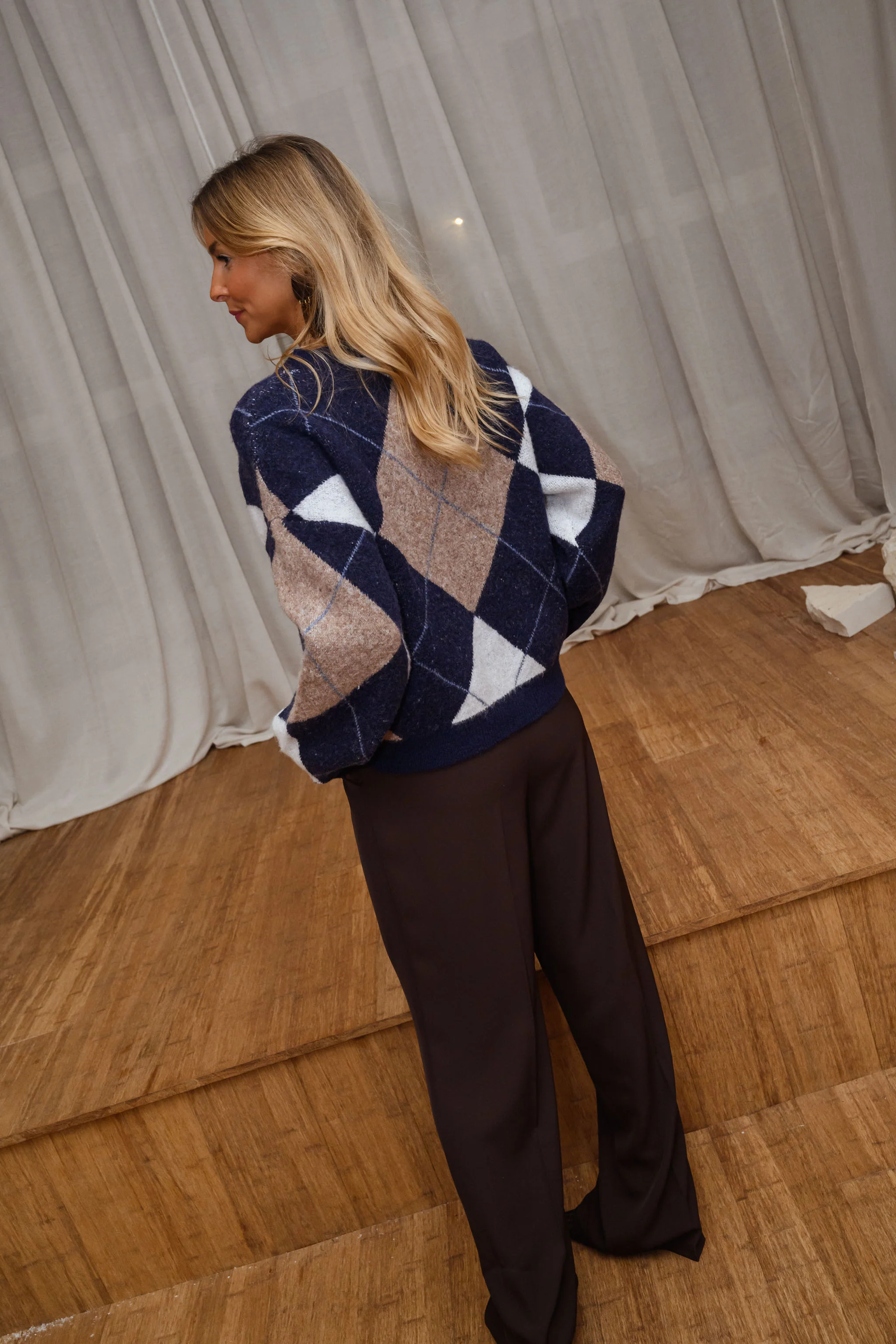Blue Patterned Jacky Sweater - Image 7