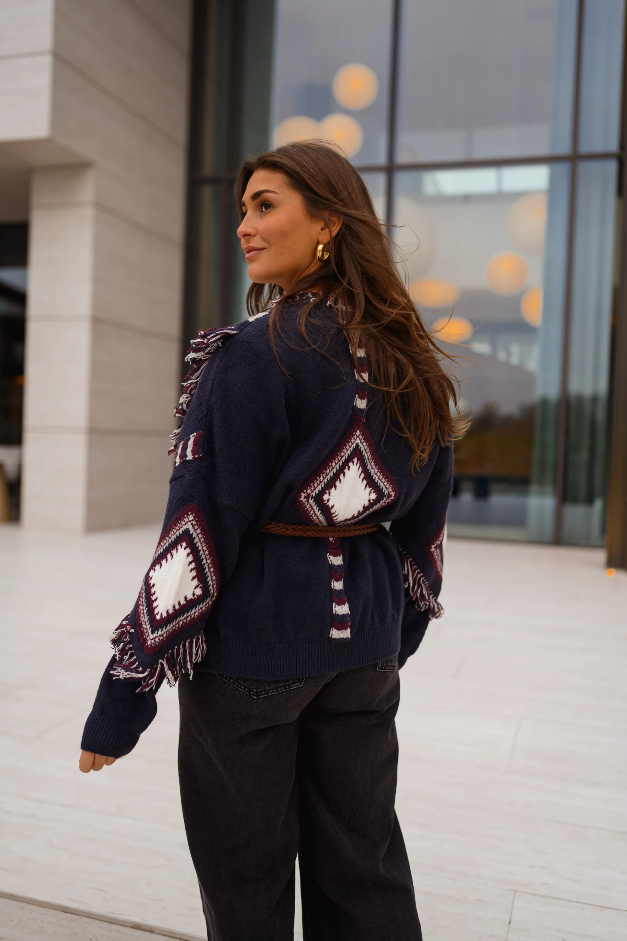 Blue Patterned Leone Cardigan - Image 7