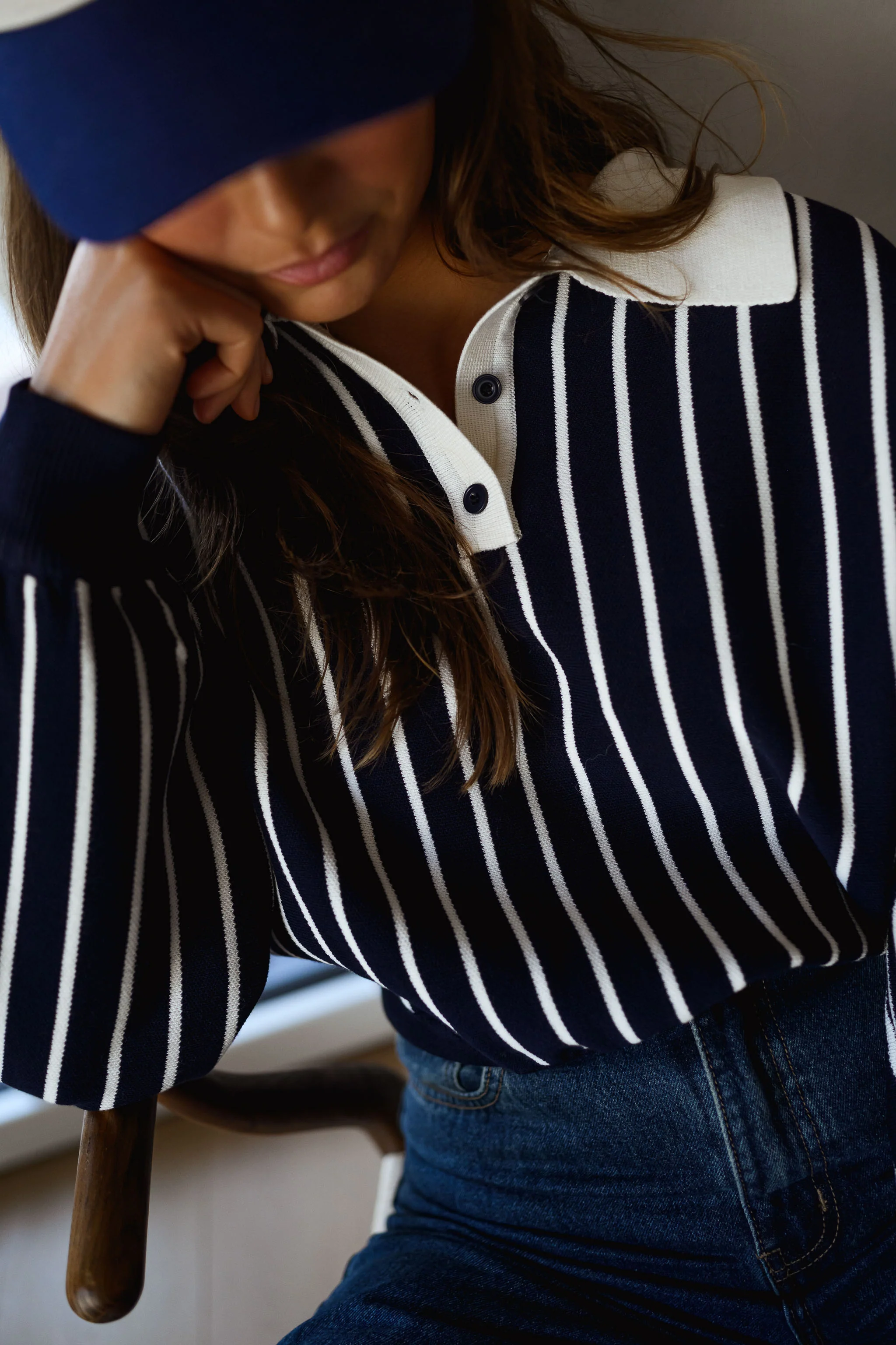 Blue Striped Azriel Sweater - Image 4