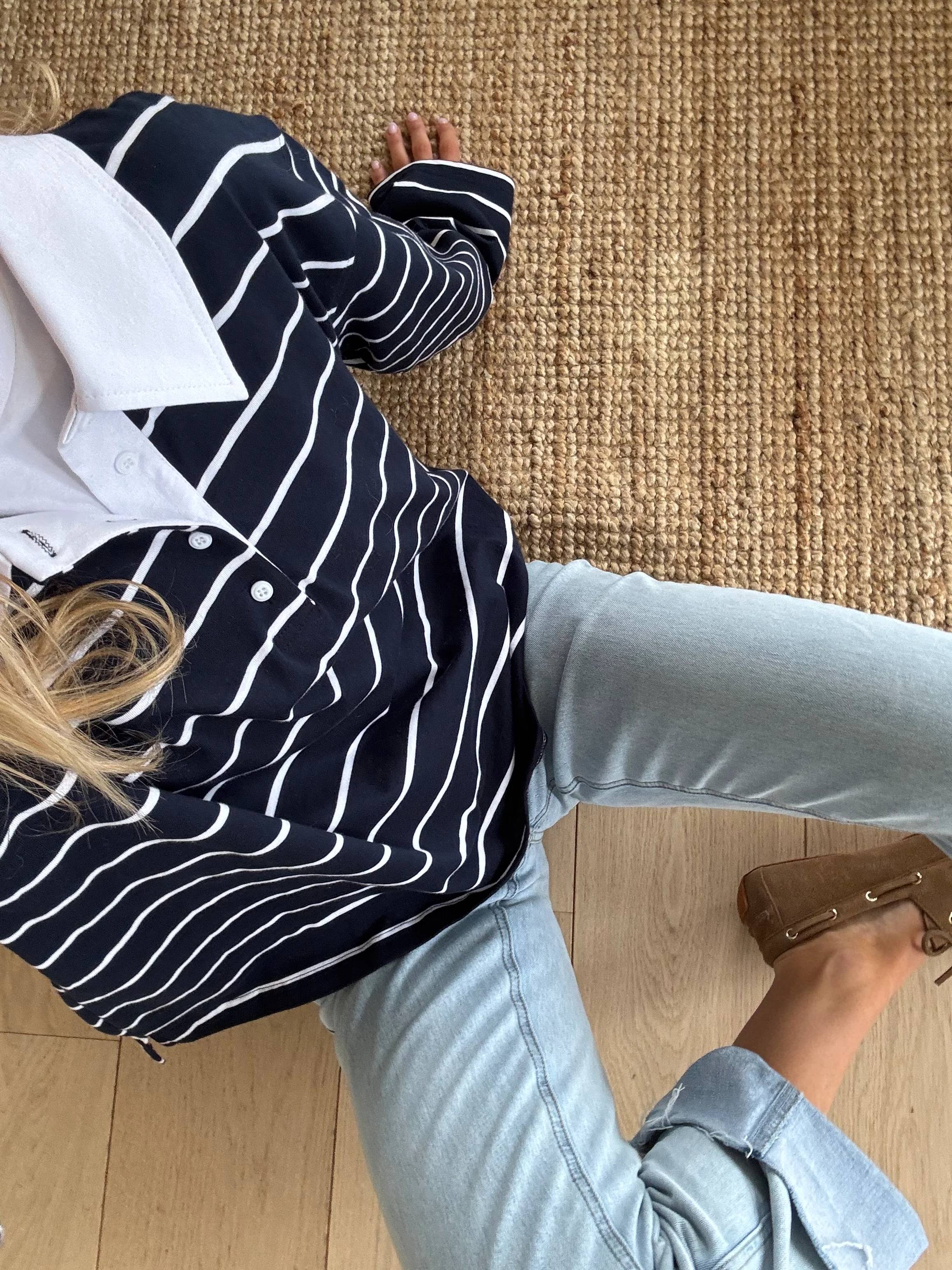 Blue Striped Nicoli Polo Shirt - Image 8