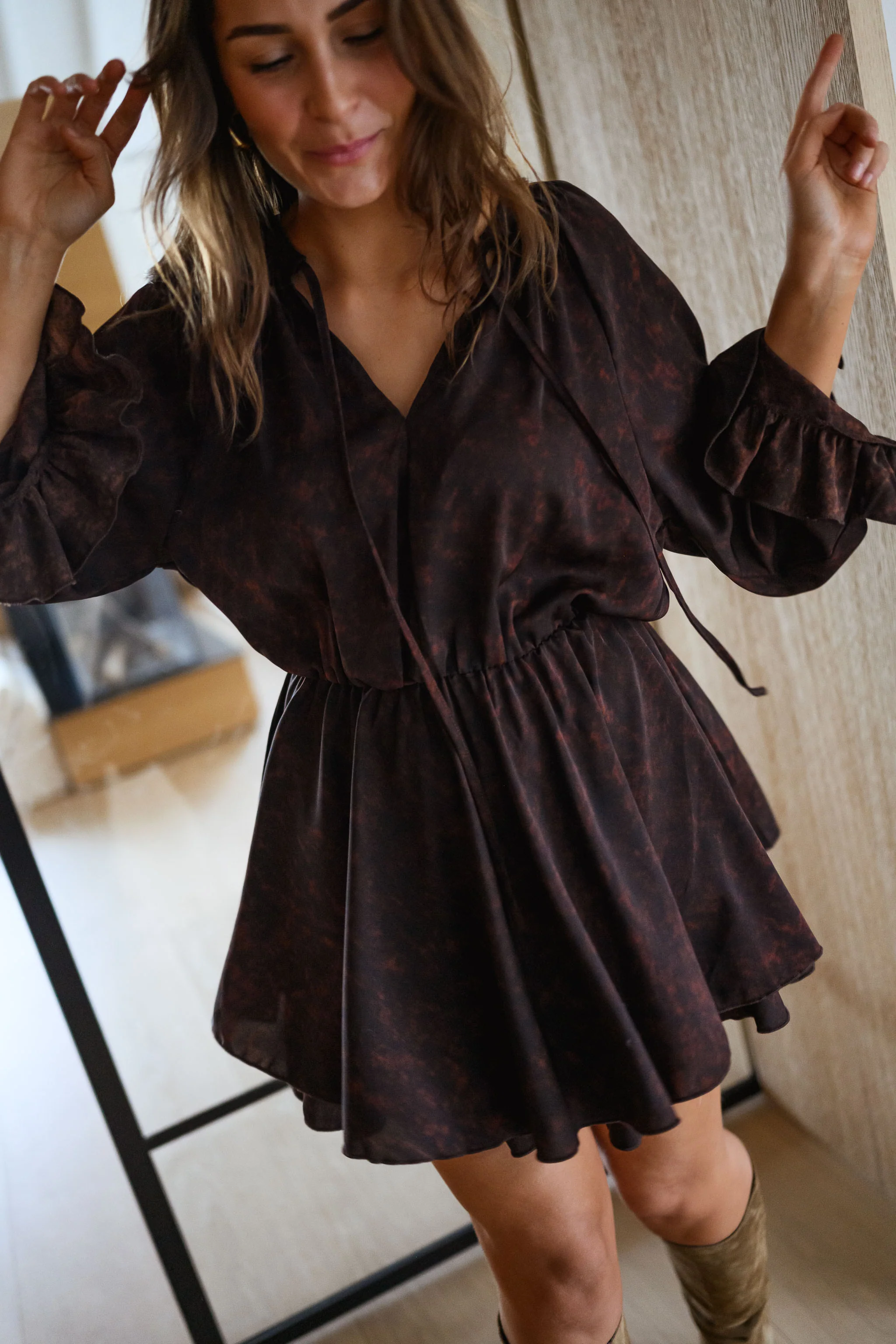 Brown and Black Laureline Dress - Image 6