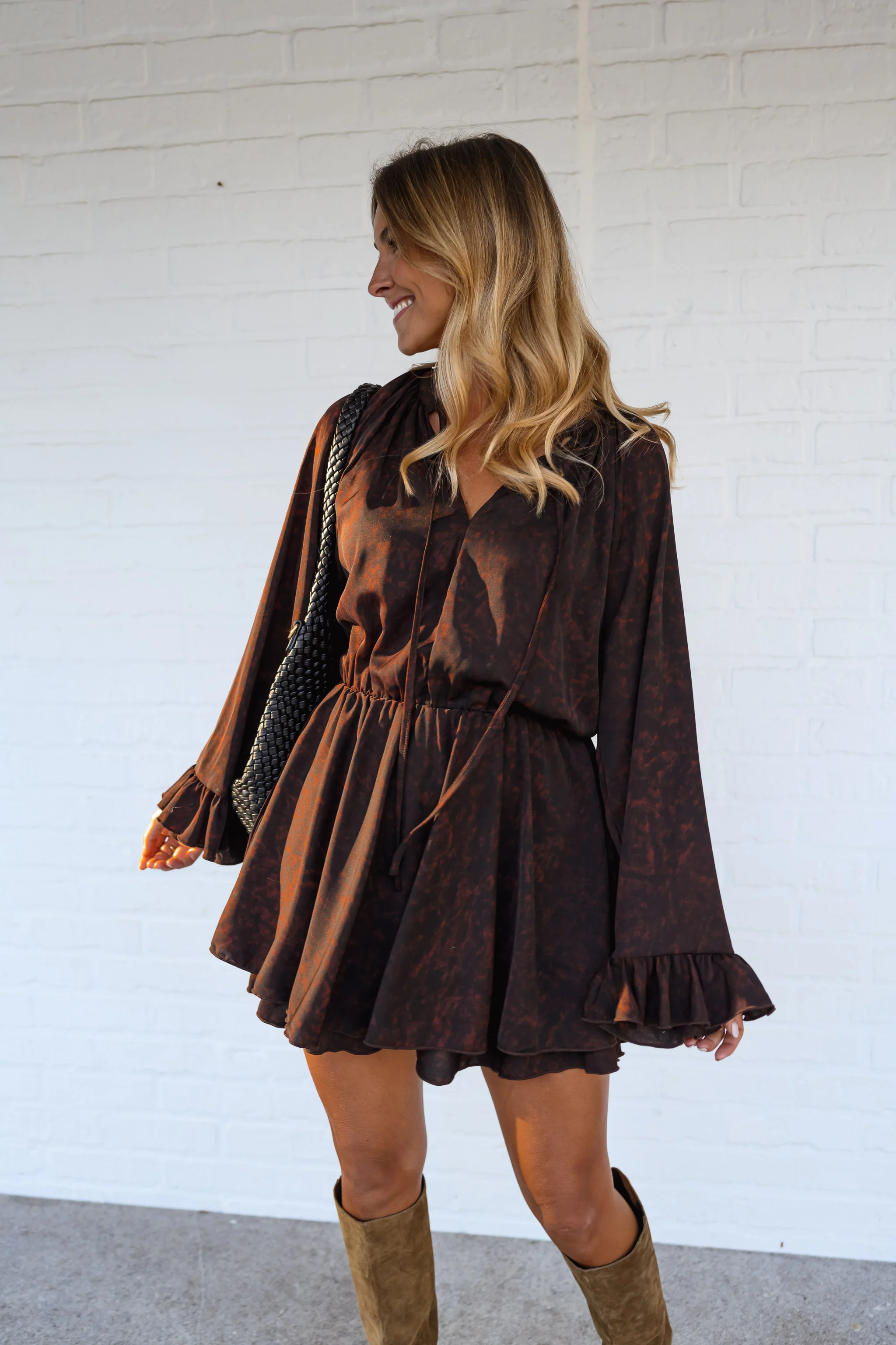 Brown and Black Laureline Dress - Image 8
