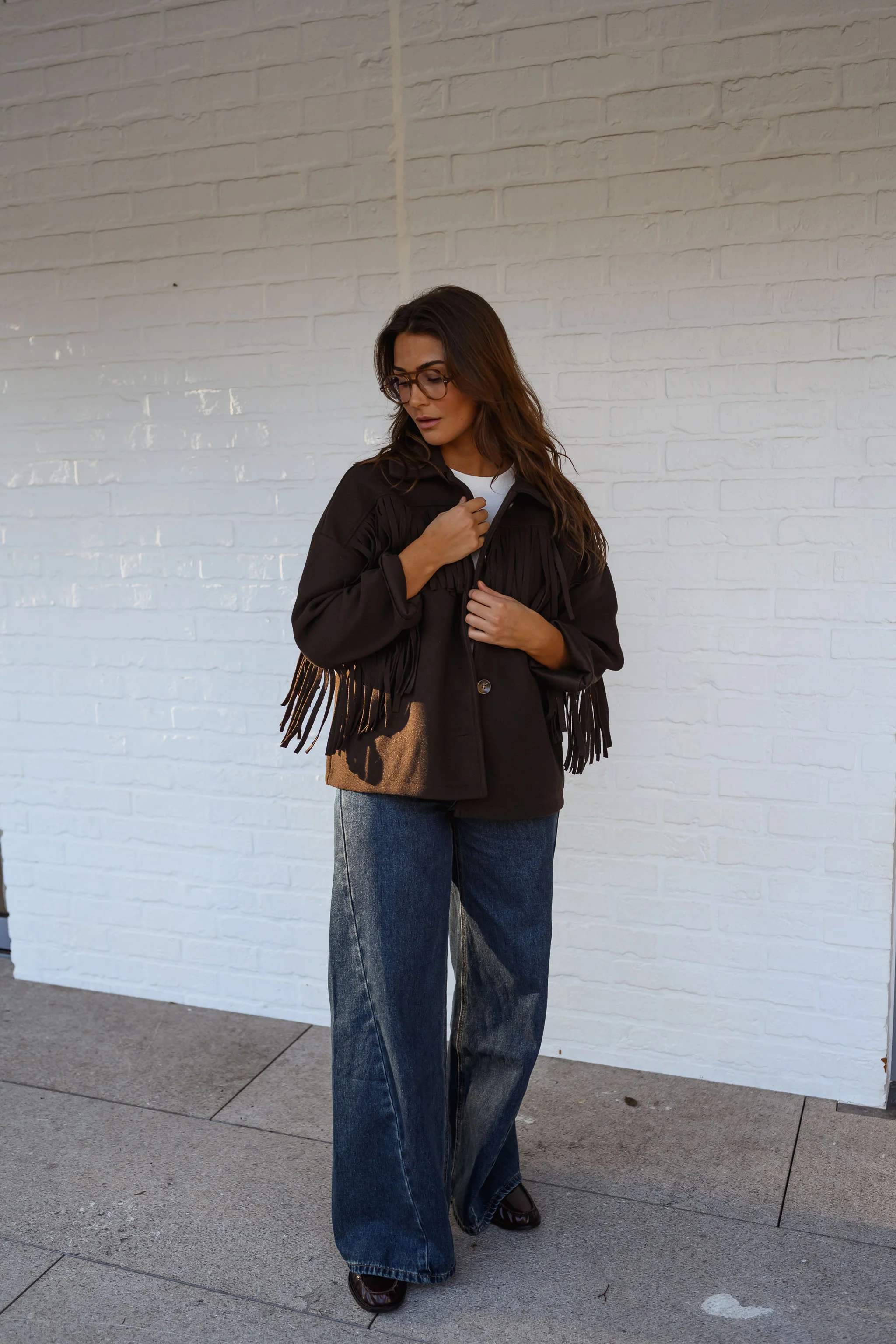Brown Fringed Cassian Jacket - Image 10