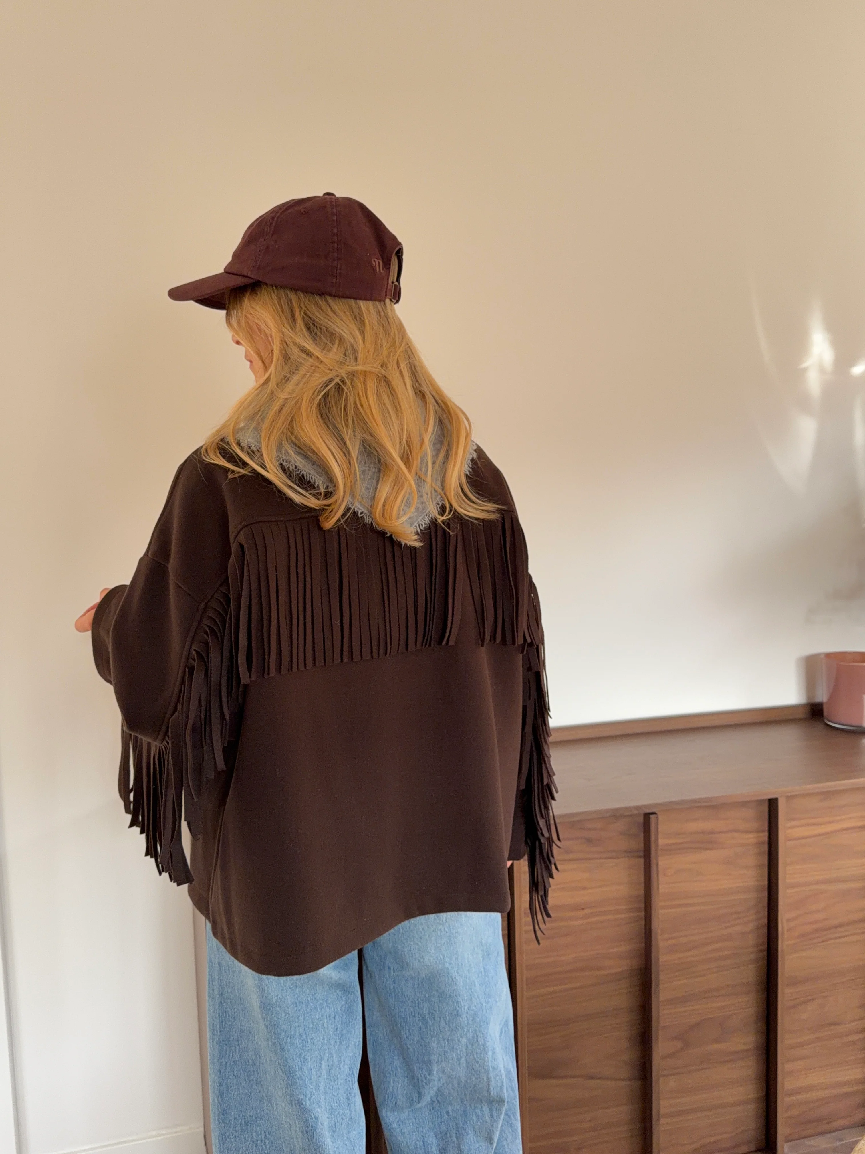 Brown Fringed Cassian Jacket - Image 14