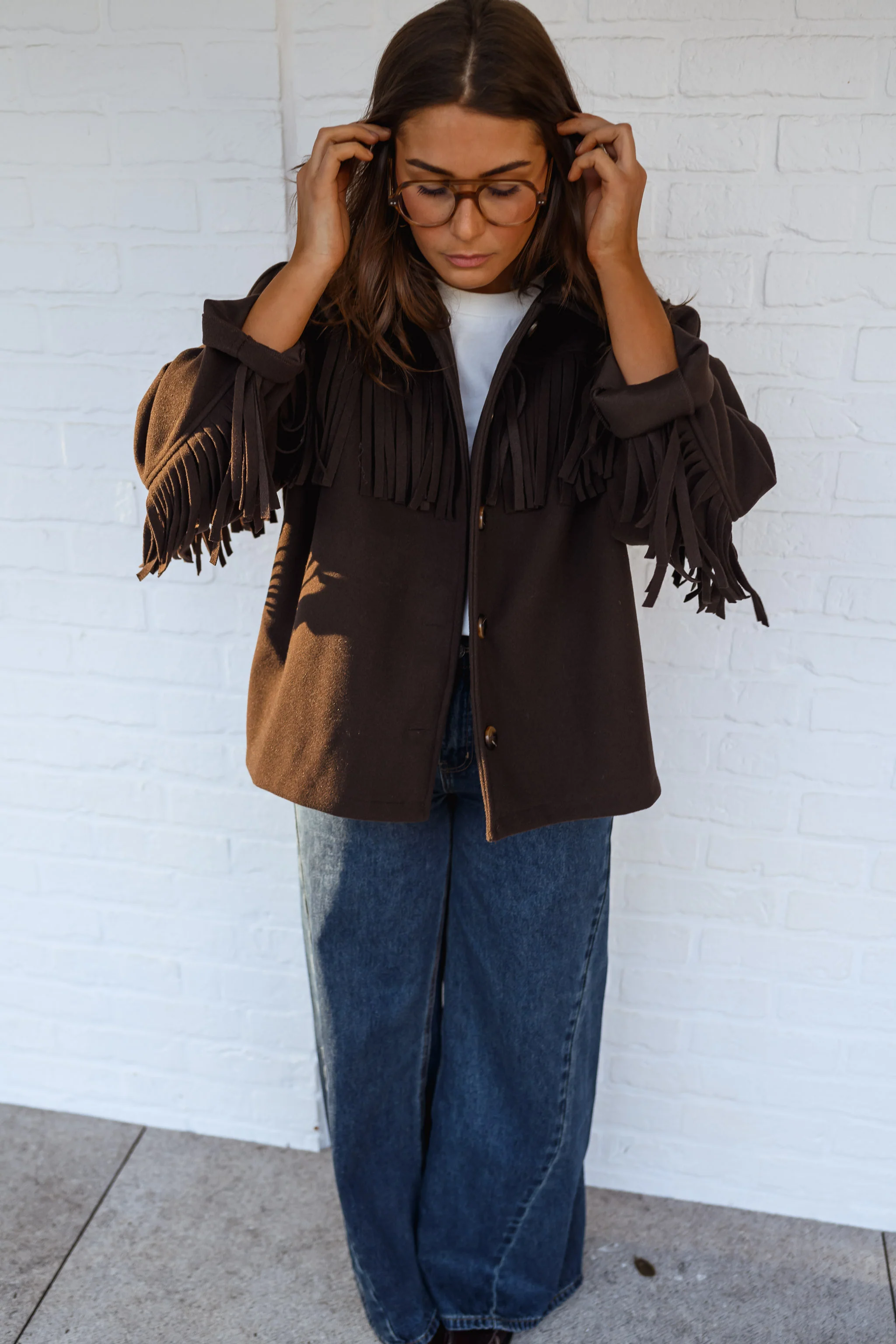Brown Fringed Cassian Jacket - Image 16