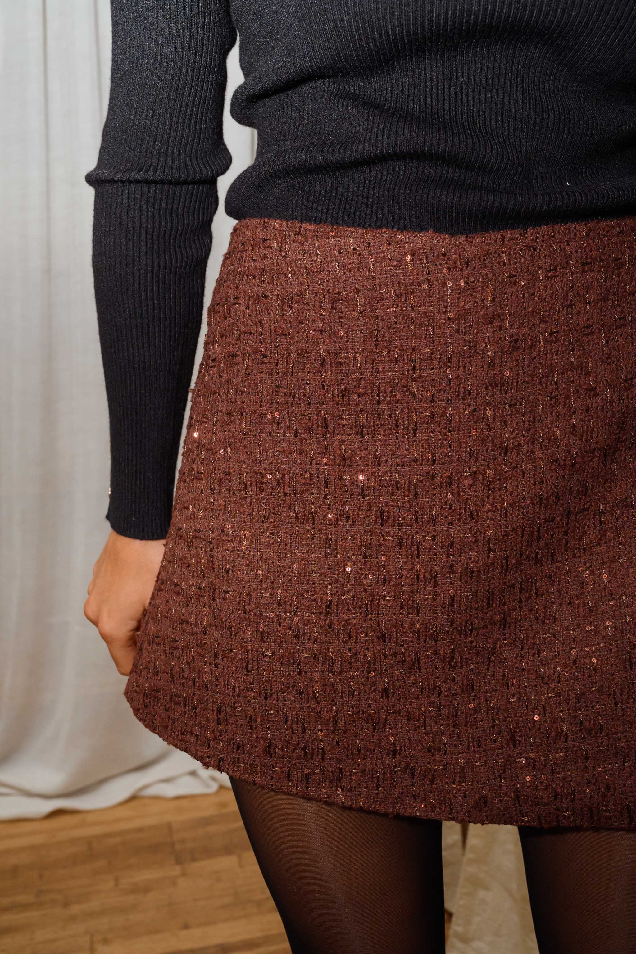 Brown Simon Tweed Skort - Image 6