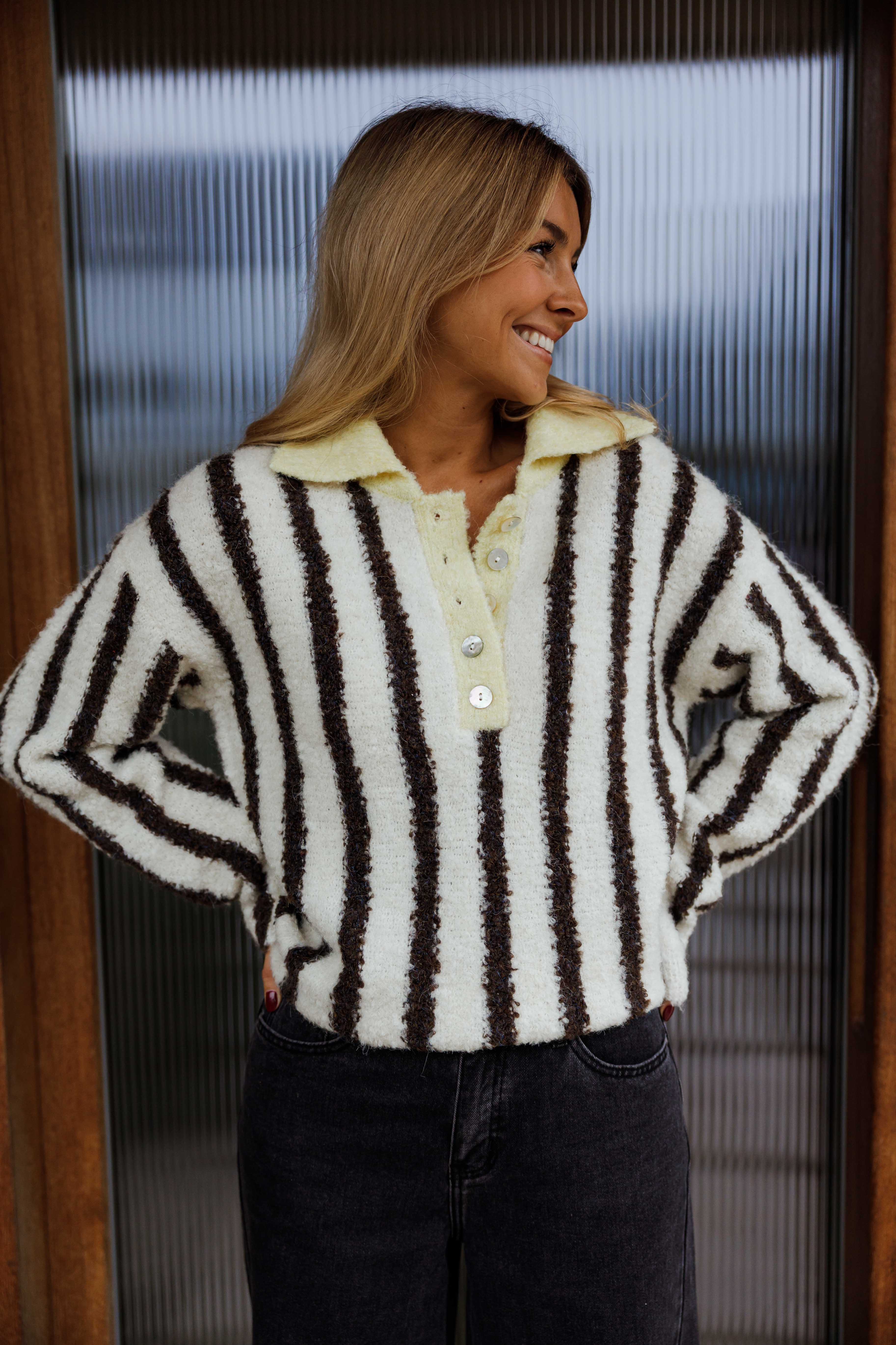Brown Striped Edith Sweater - Image 10