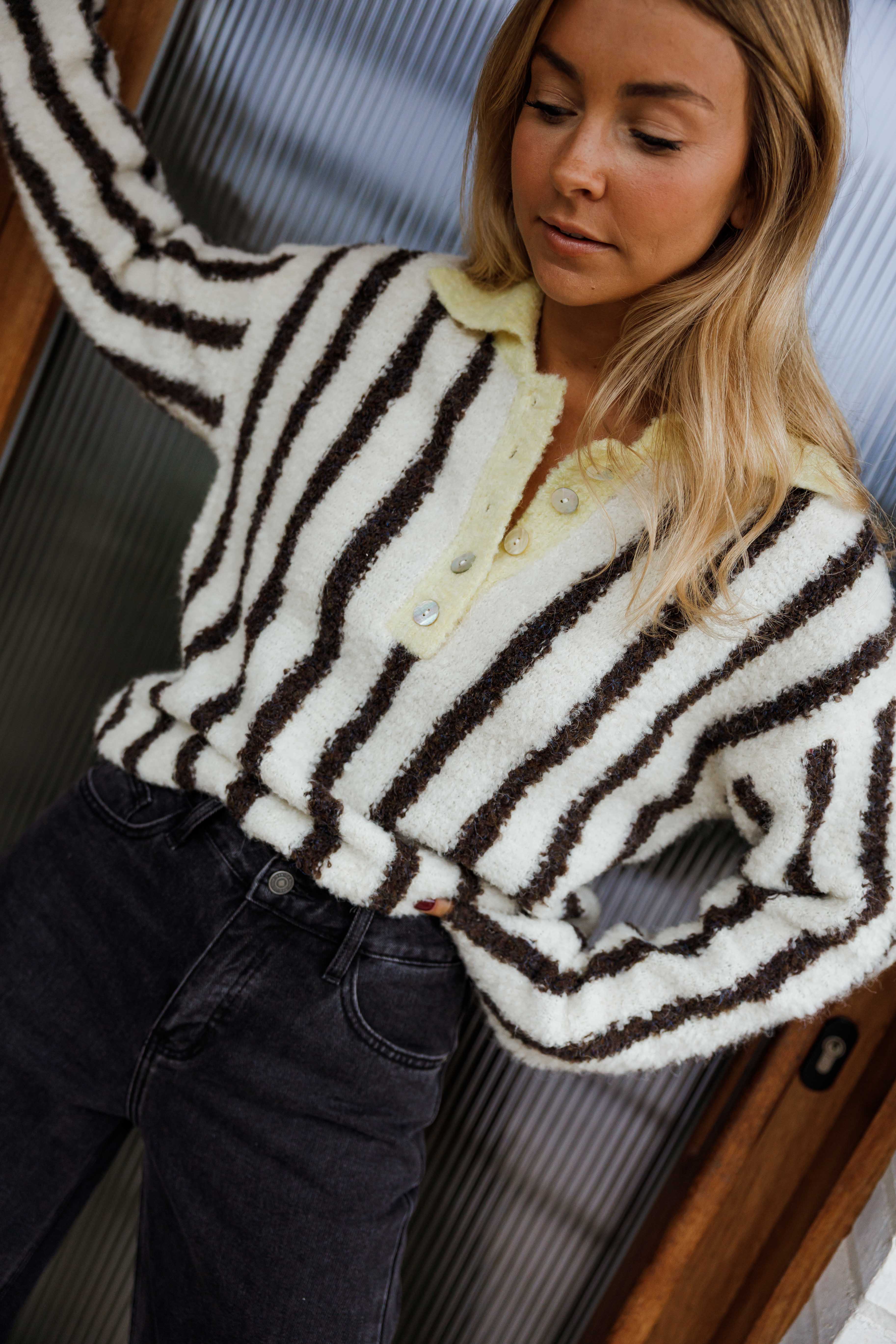 Brown Striped Edith Sweater - Image 9