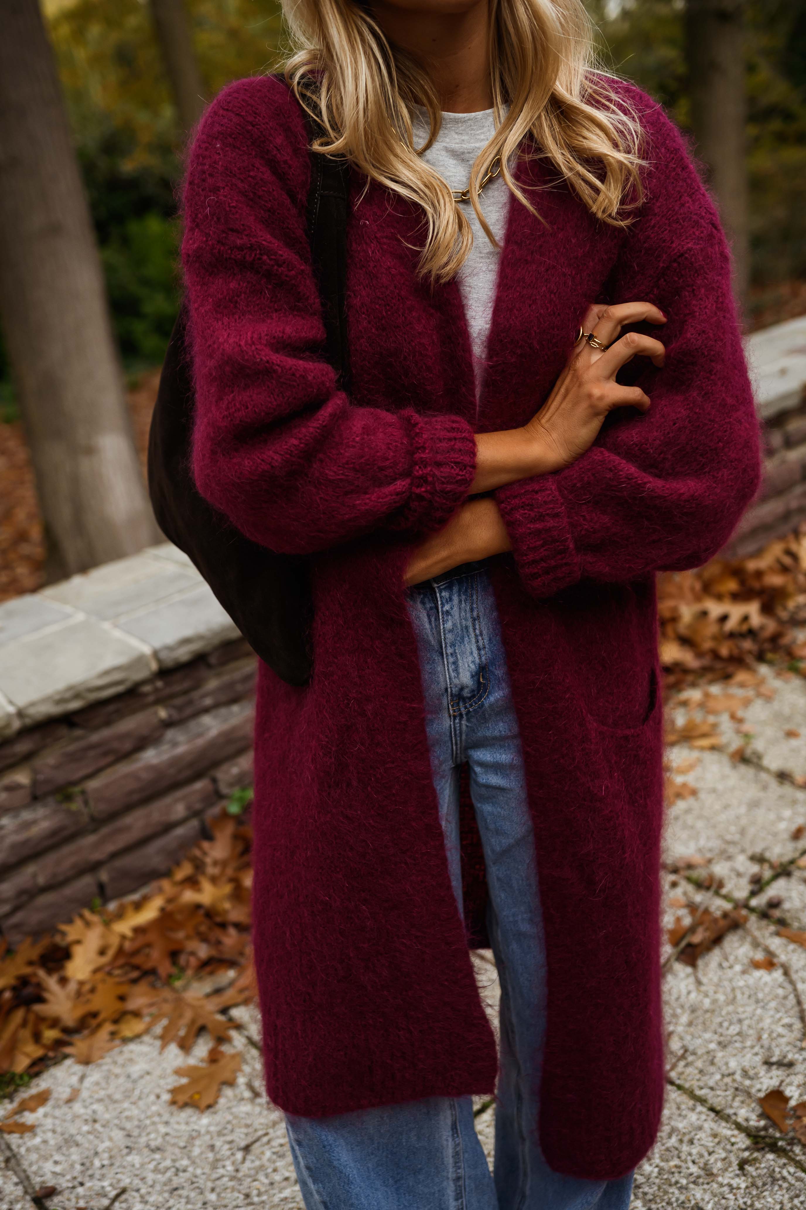 Burgundy Ally Cardigan - Image 2