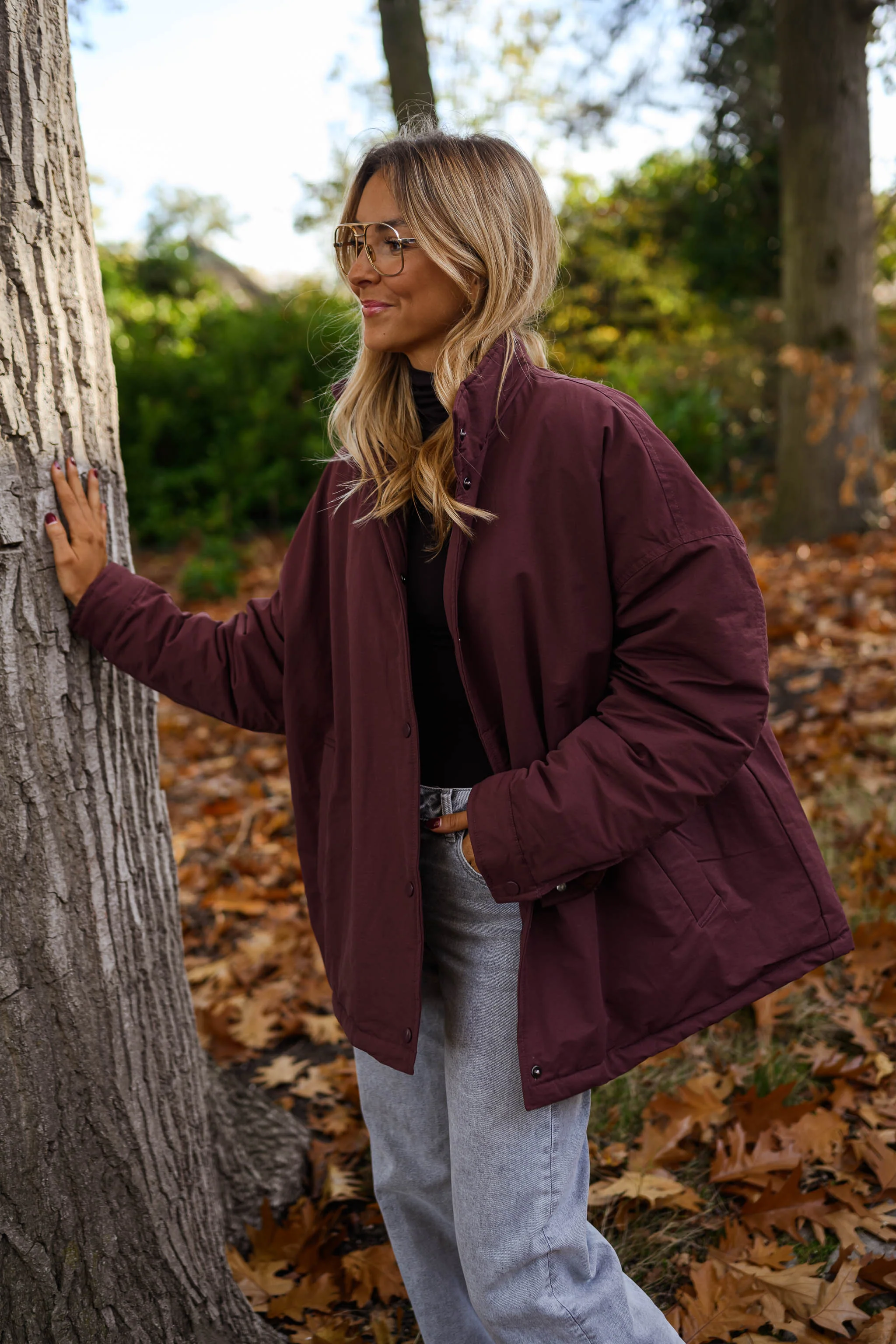 Burgundy Clio Coat - Image 2