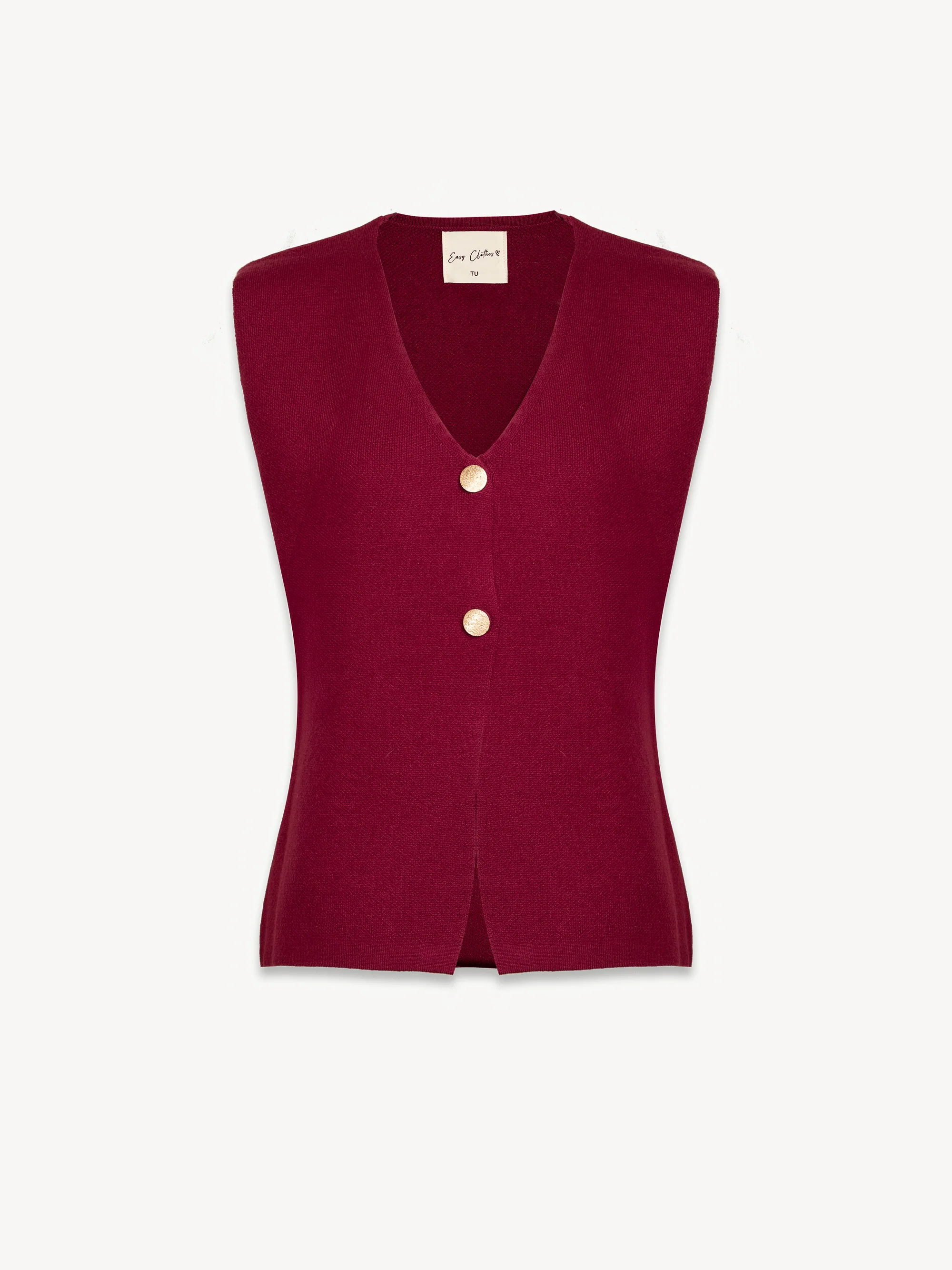 Burgundy Dolores Sleeveless Cardigan - Image 10