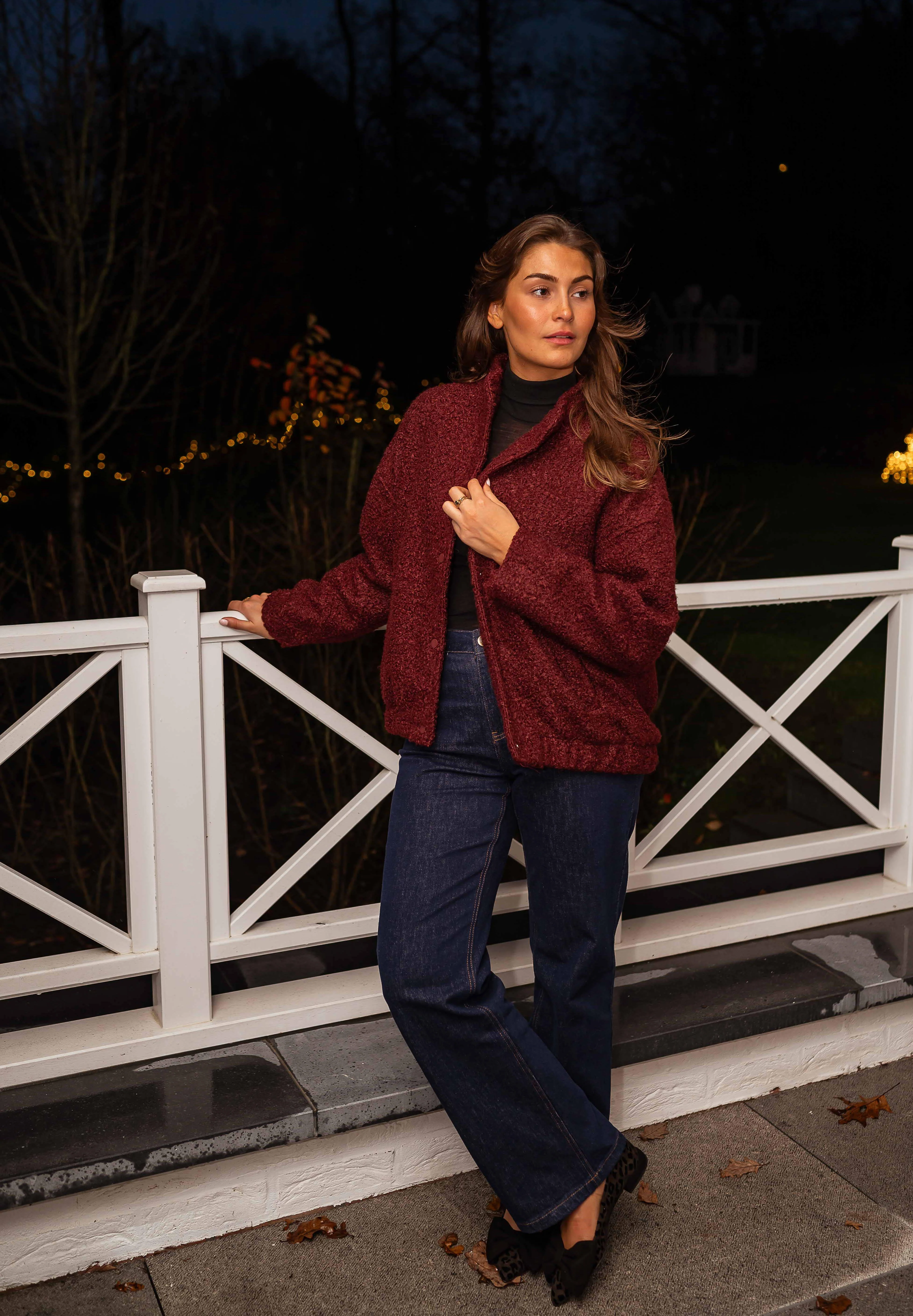 Burgundy Edmond Jacket - Image 4