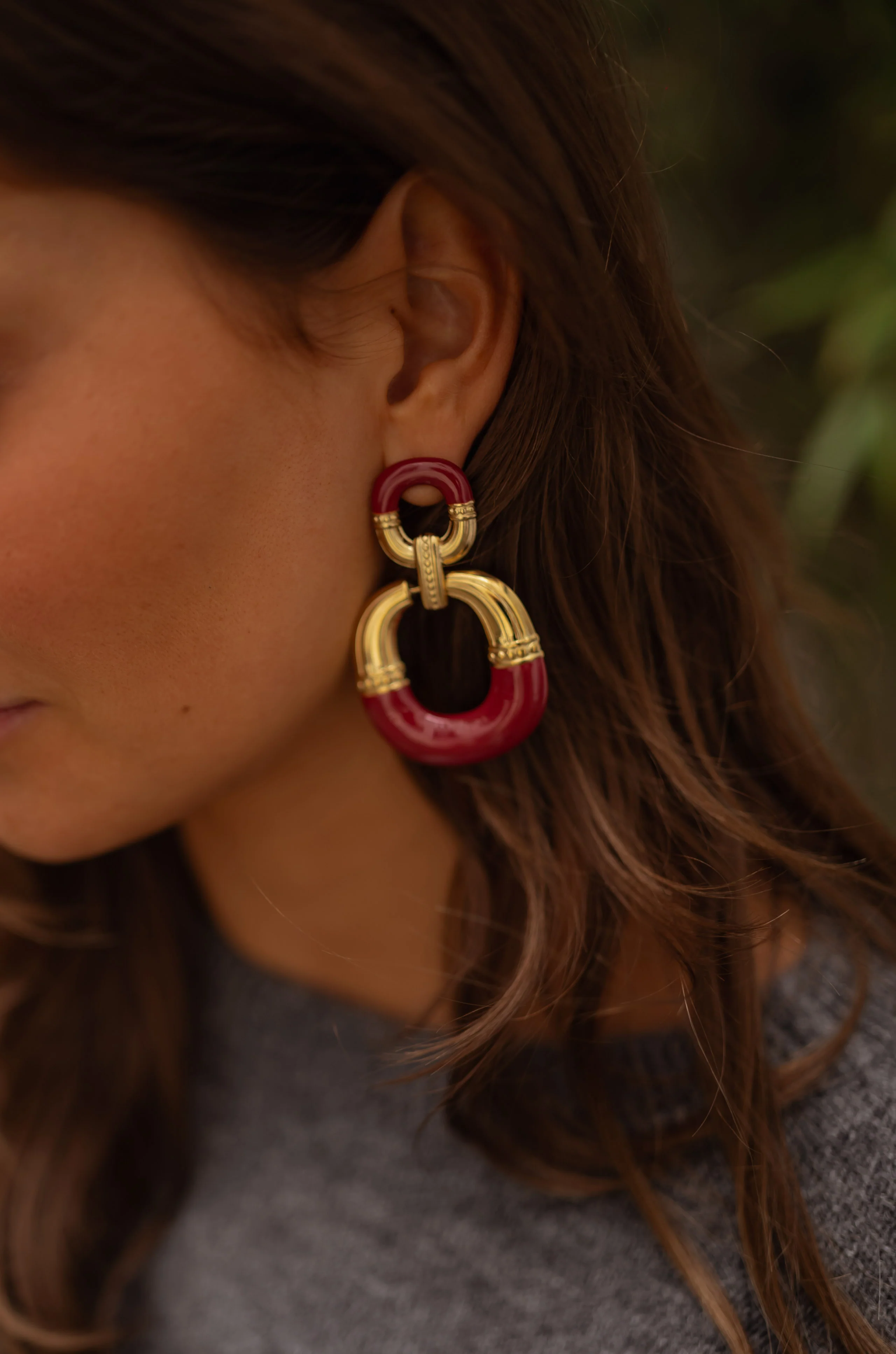 Burgundy Fexi Earrings - Image 3
