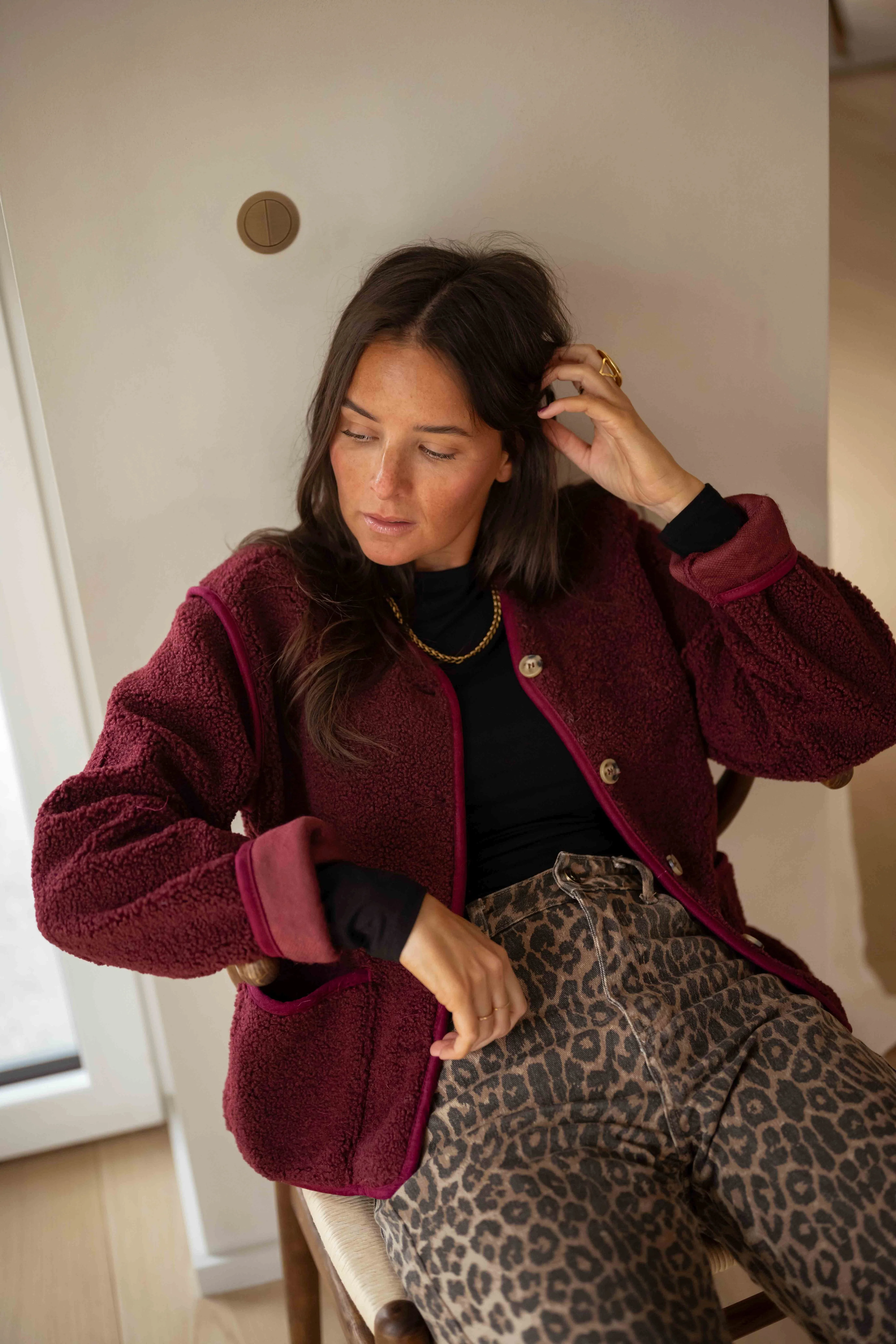 Burgundy Flippy Cardigan - Image 9