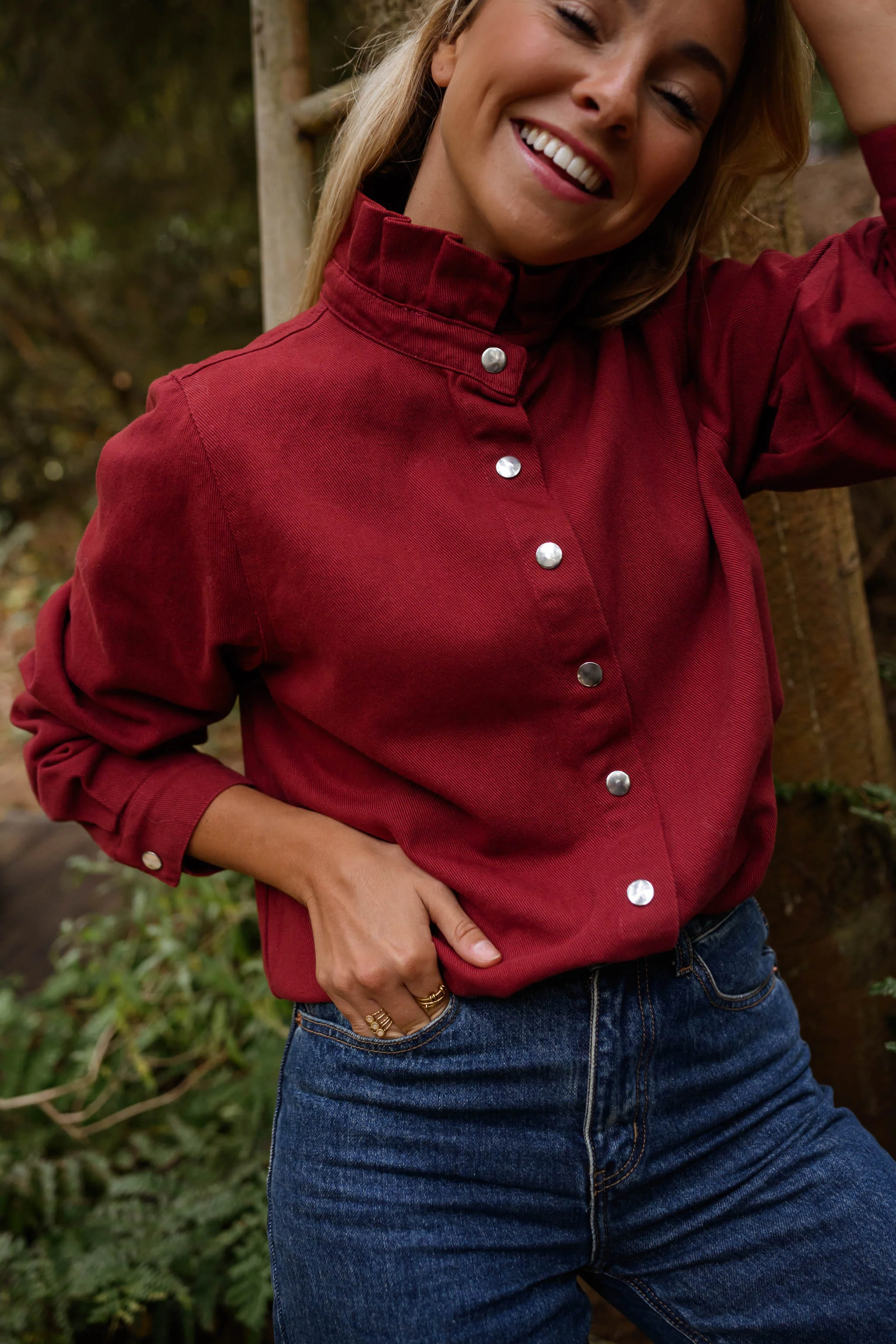 Burgundy Gabin Overshirt - Image 3