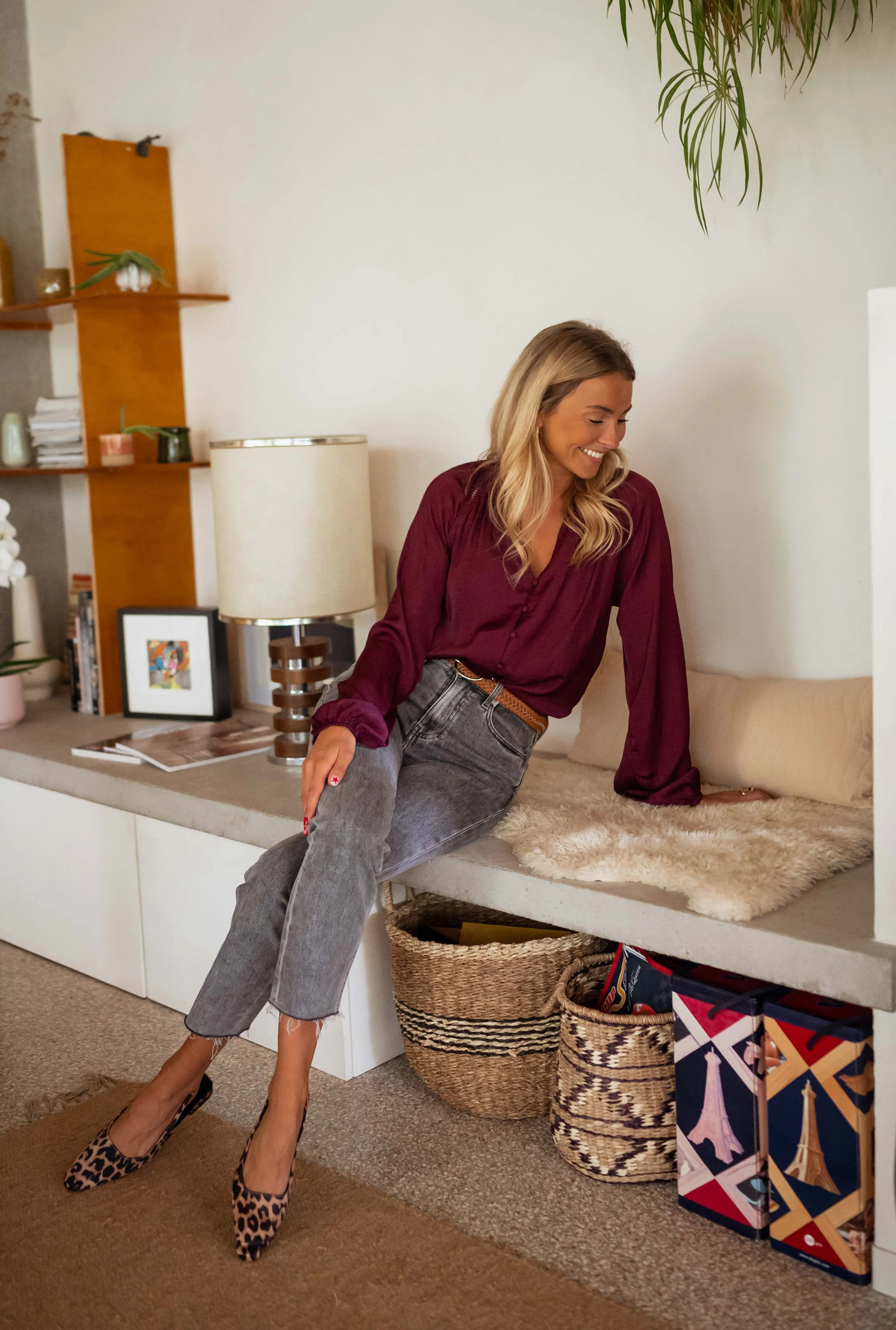 Burgundy Janelle Blouse - Image 3