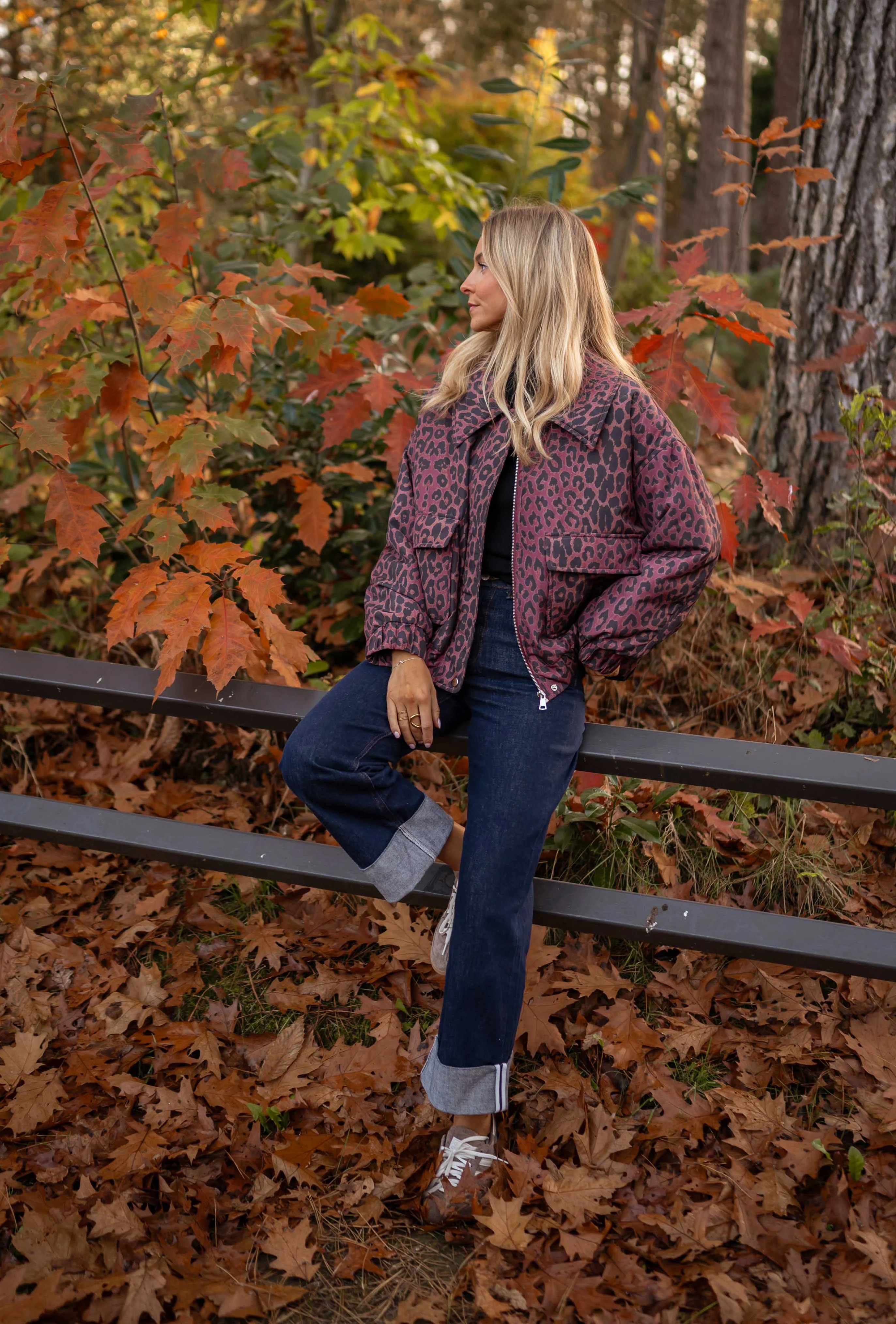 Burgundy Leopard Thelma Jacket - Image 3