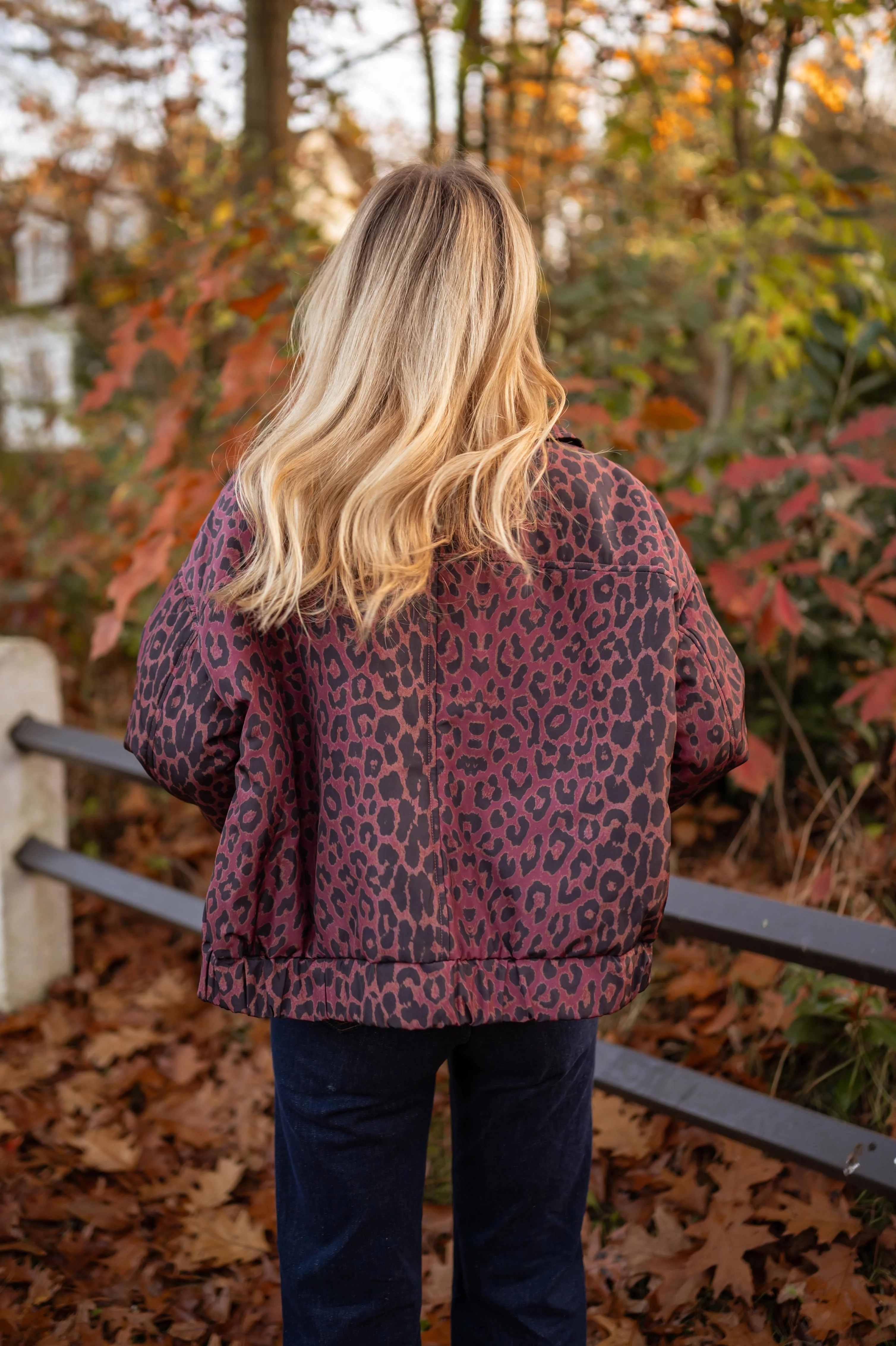 Burgundy Leopard Thelma Jacket - Image 5