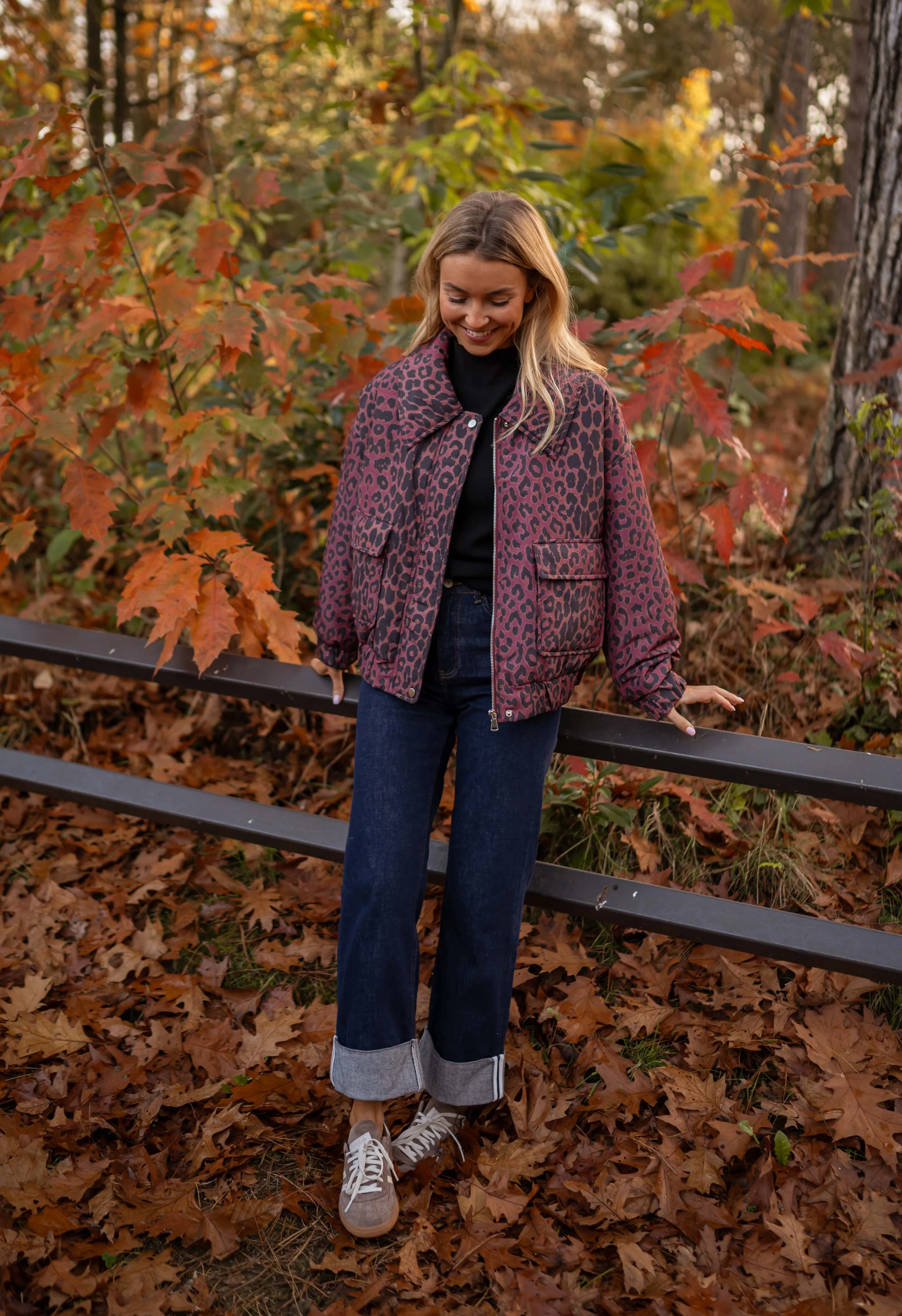 Burgundy Leopard Thelma Jacket - Image 7