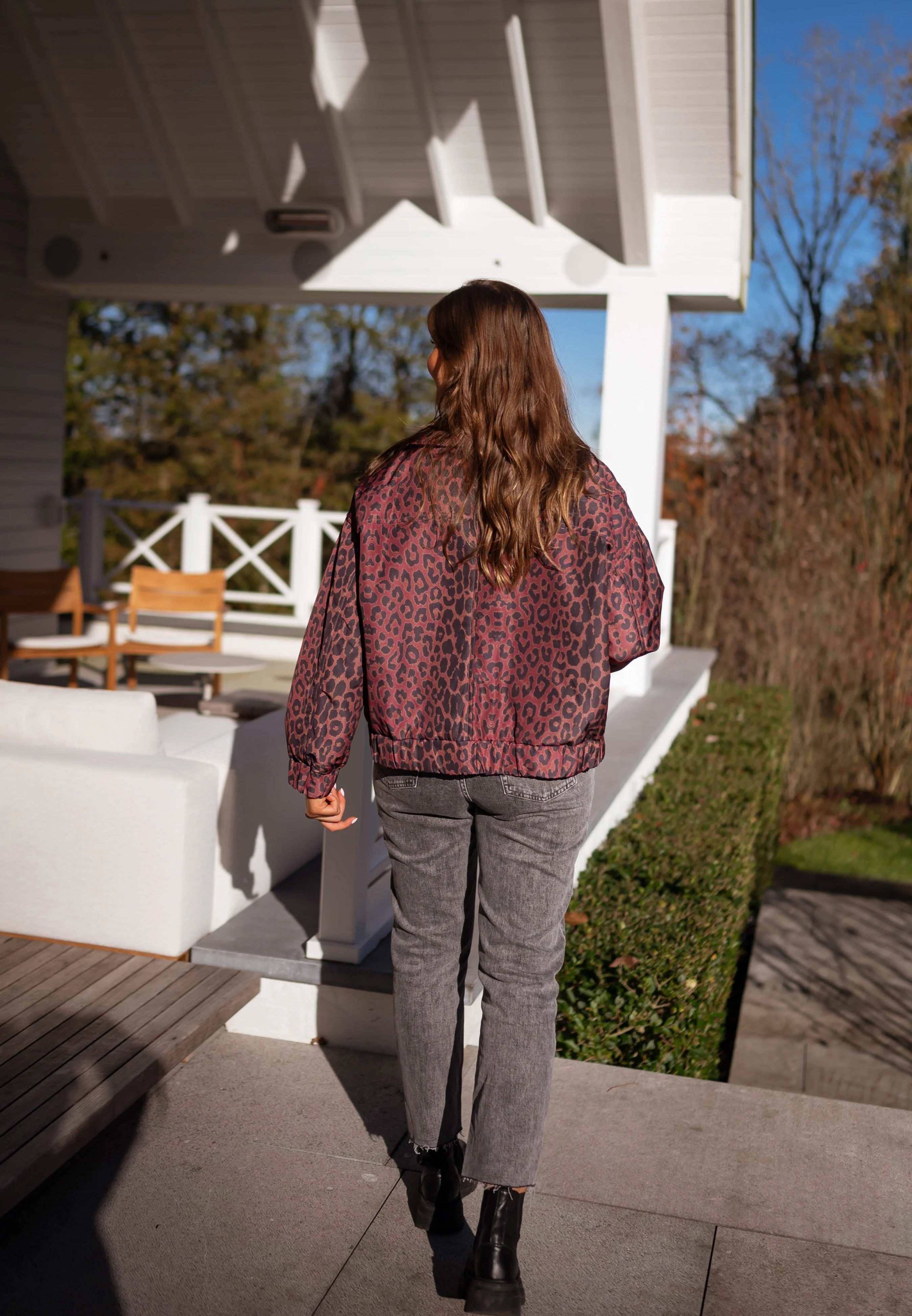 Burgundy Leopard Thelma Jacket - Image 8