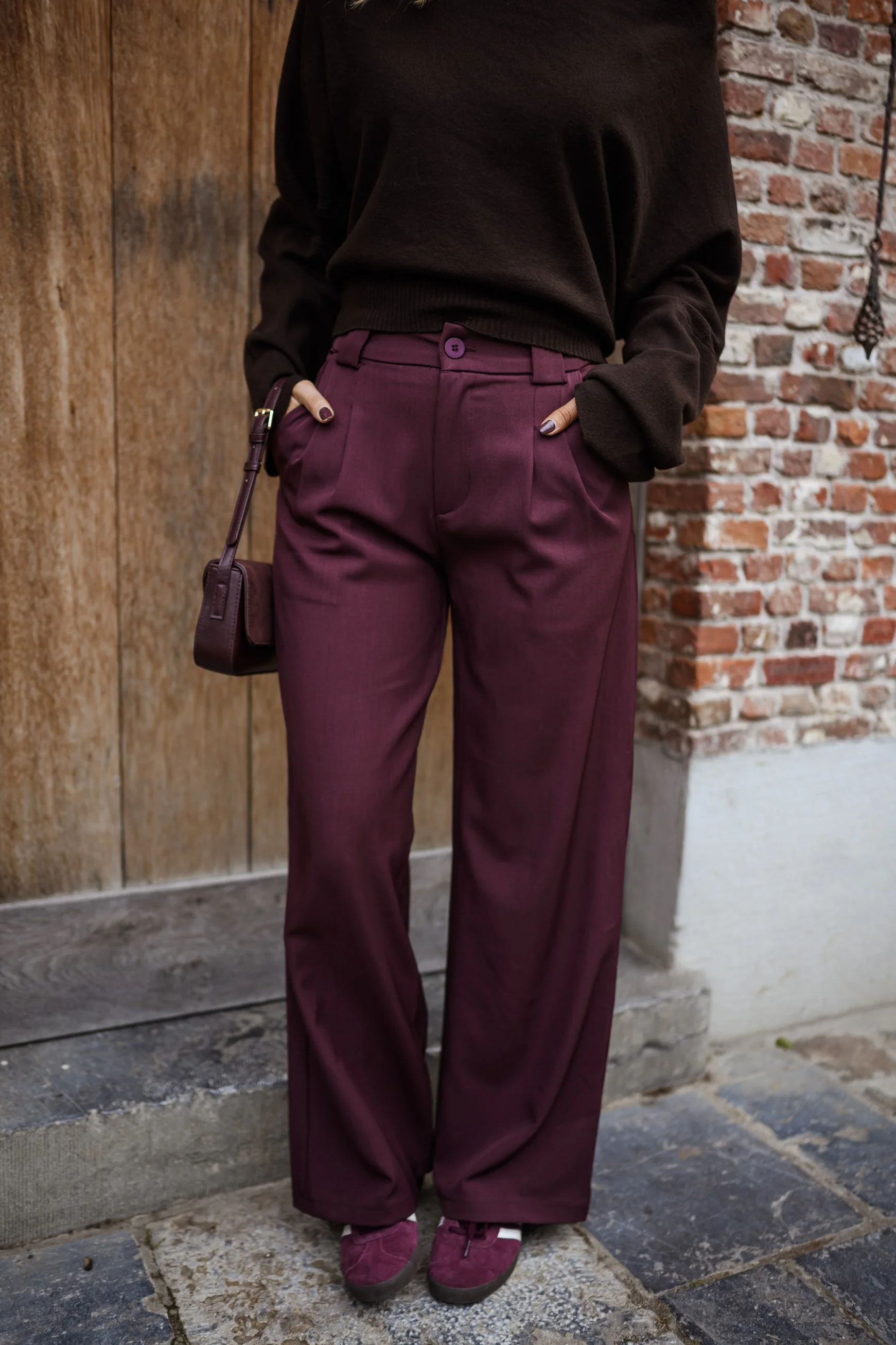 Burgundy Melha Pants - Image 2