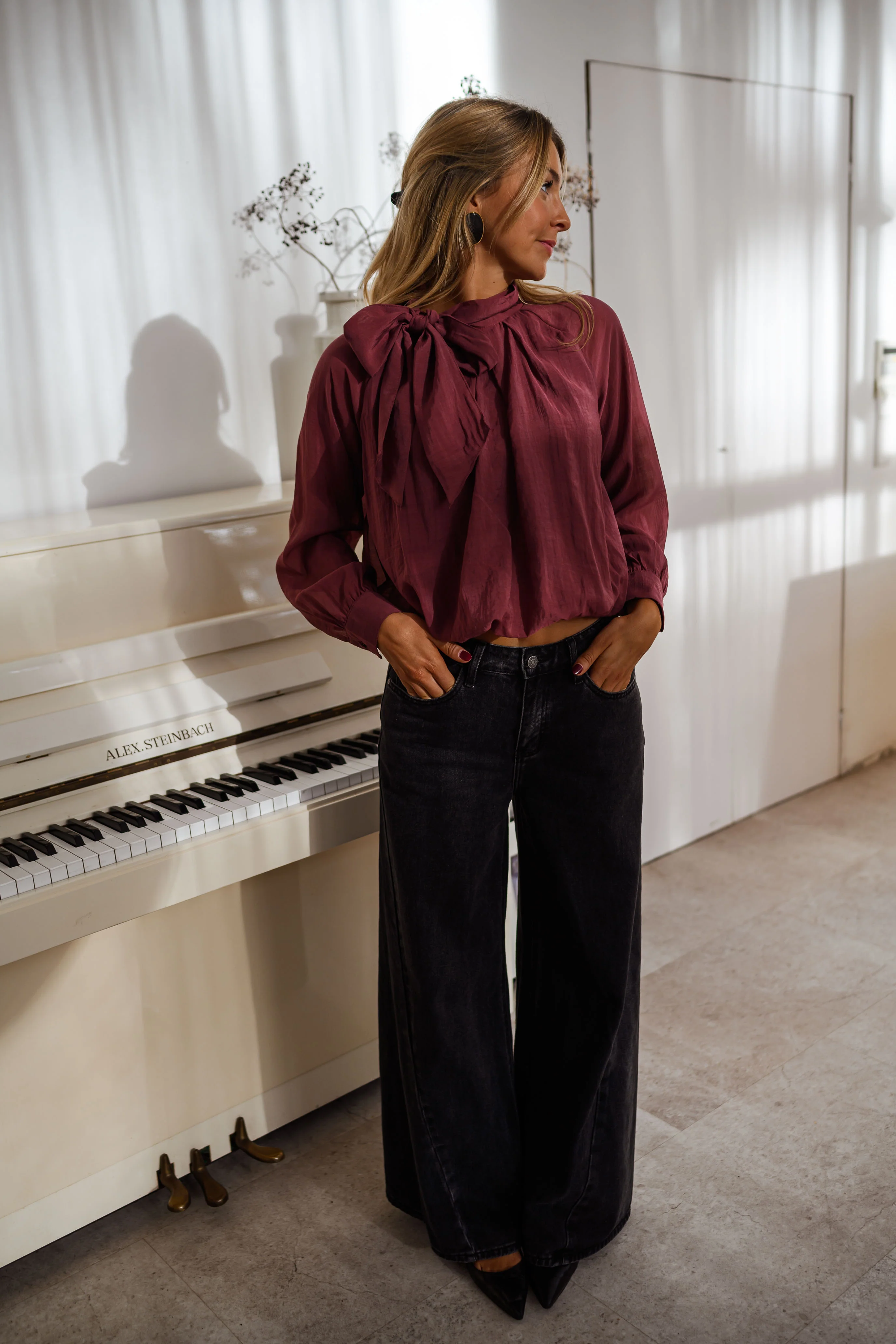 Burgundy Pavel Blouse - Image 3