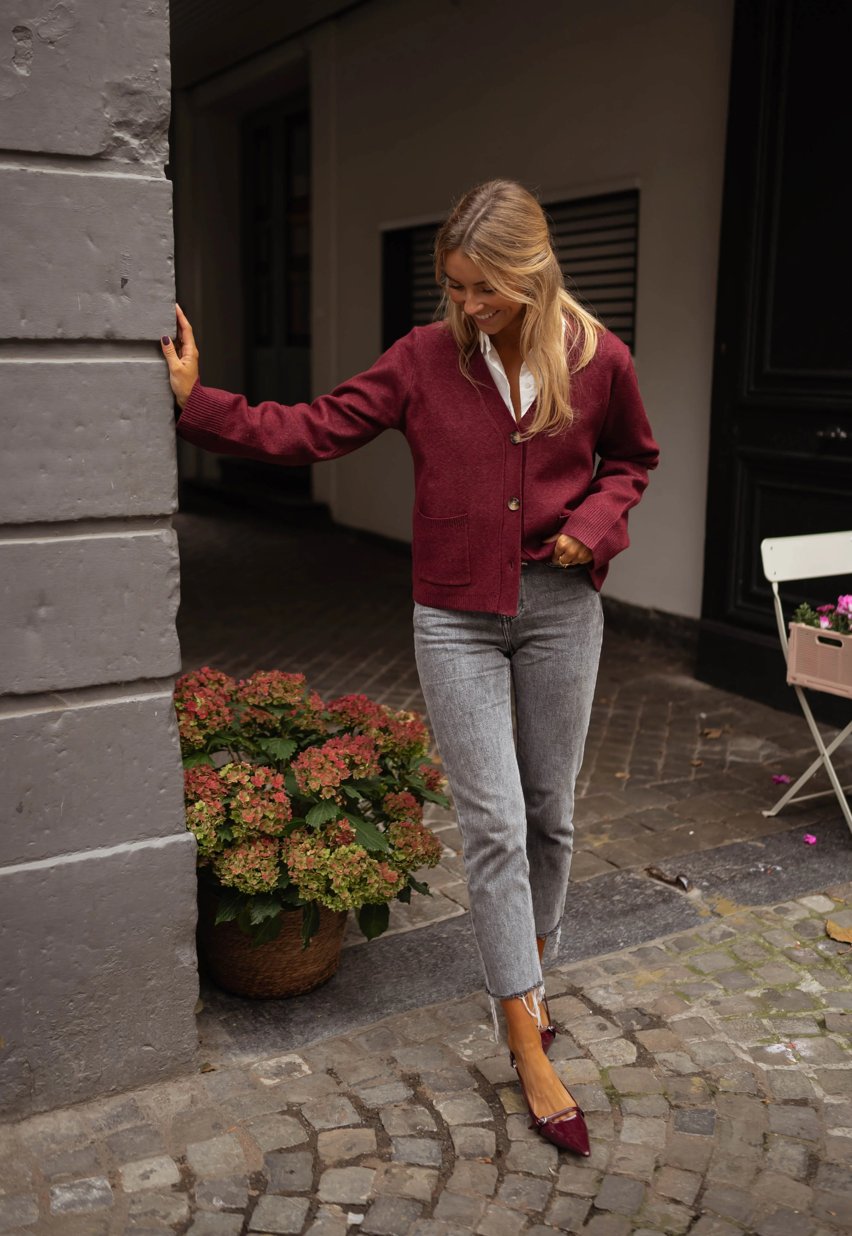 Burgundy Rima Cardigan - Image 3