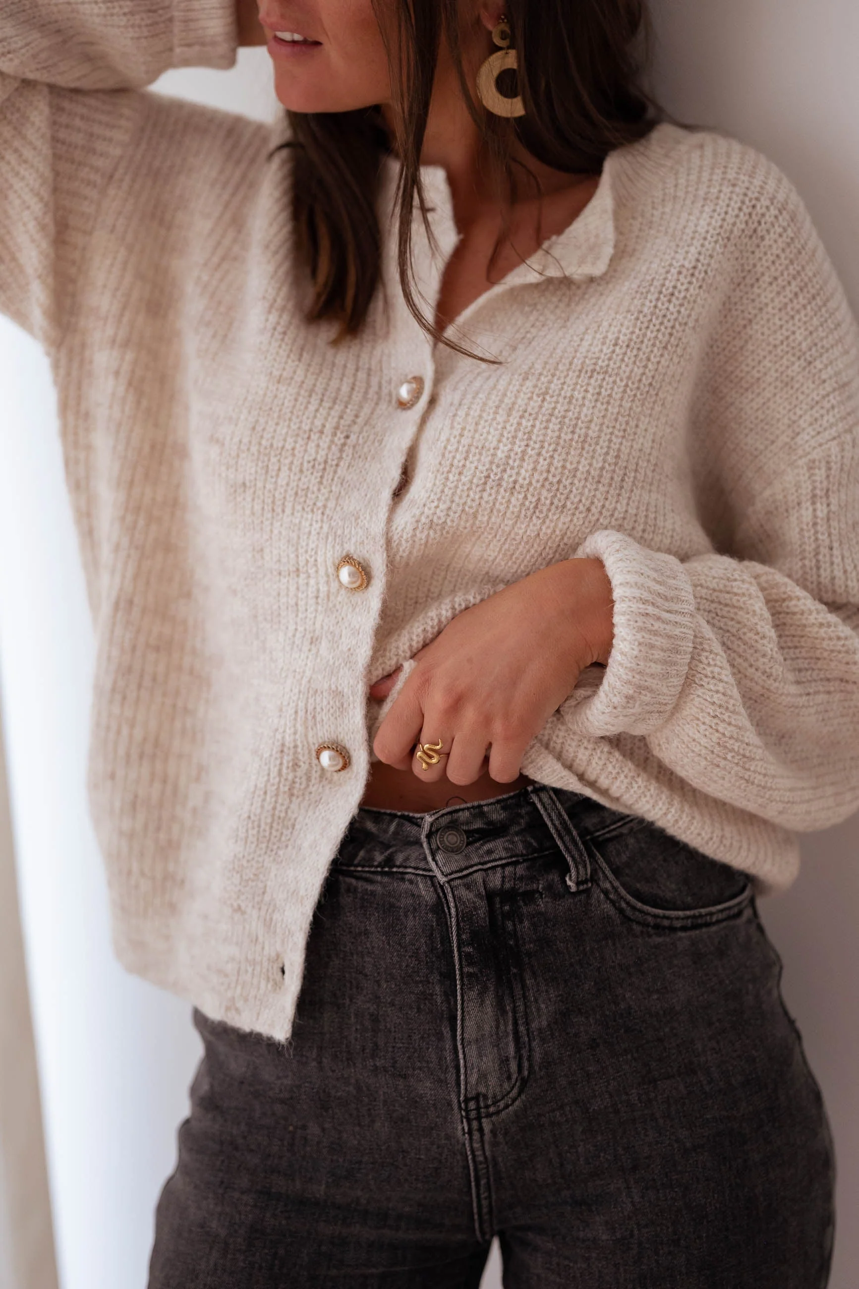 Beige Rufus Cardigan - Image 3