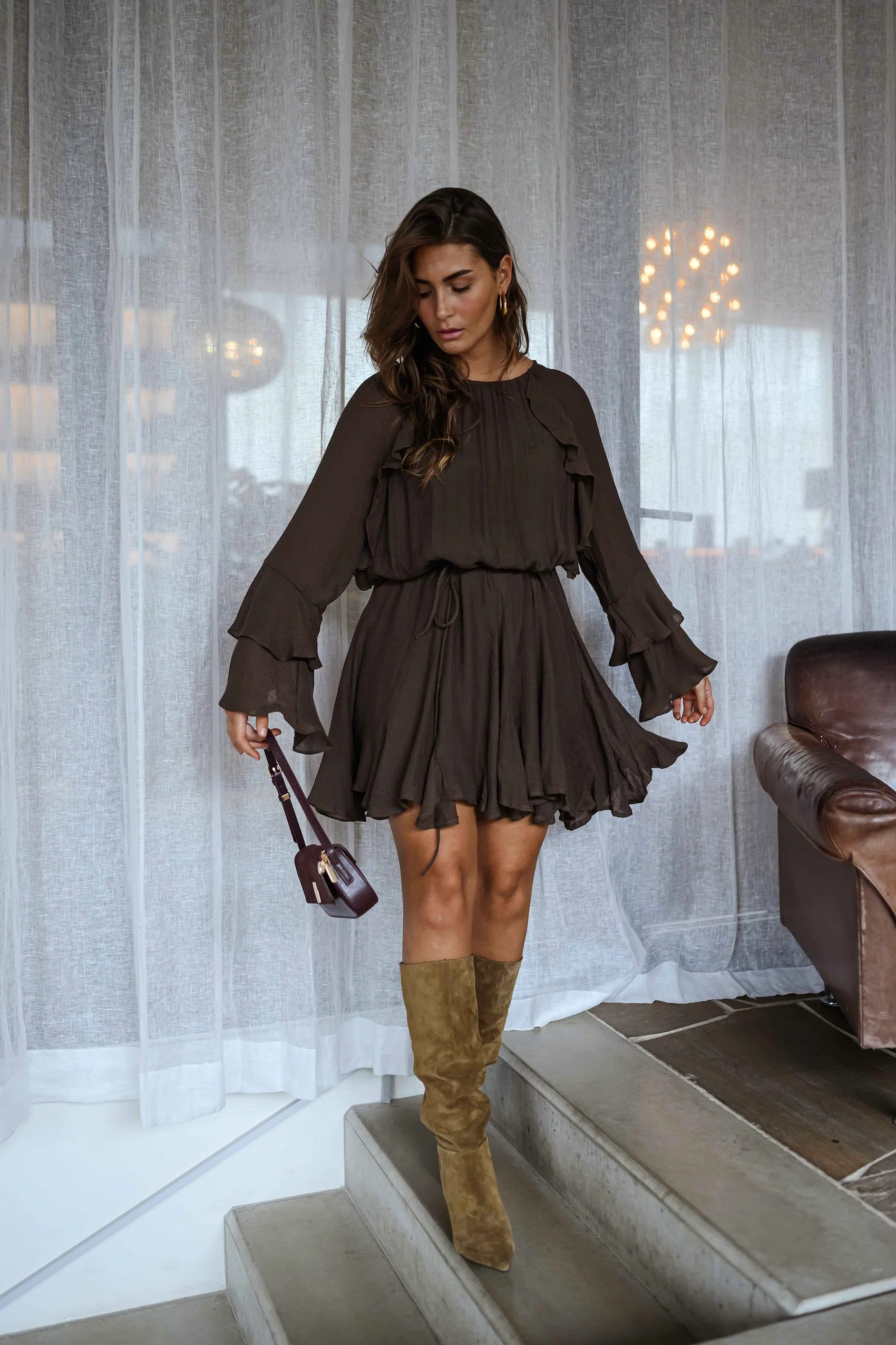 Chocolate Audrina Dress - Image 11