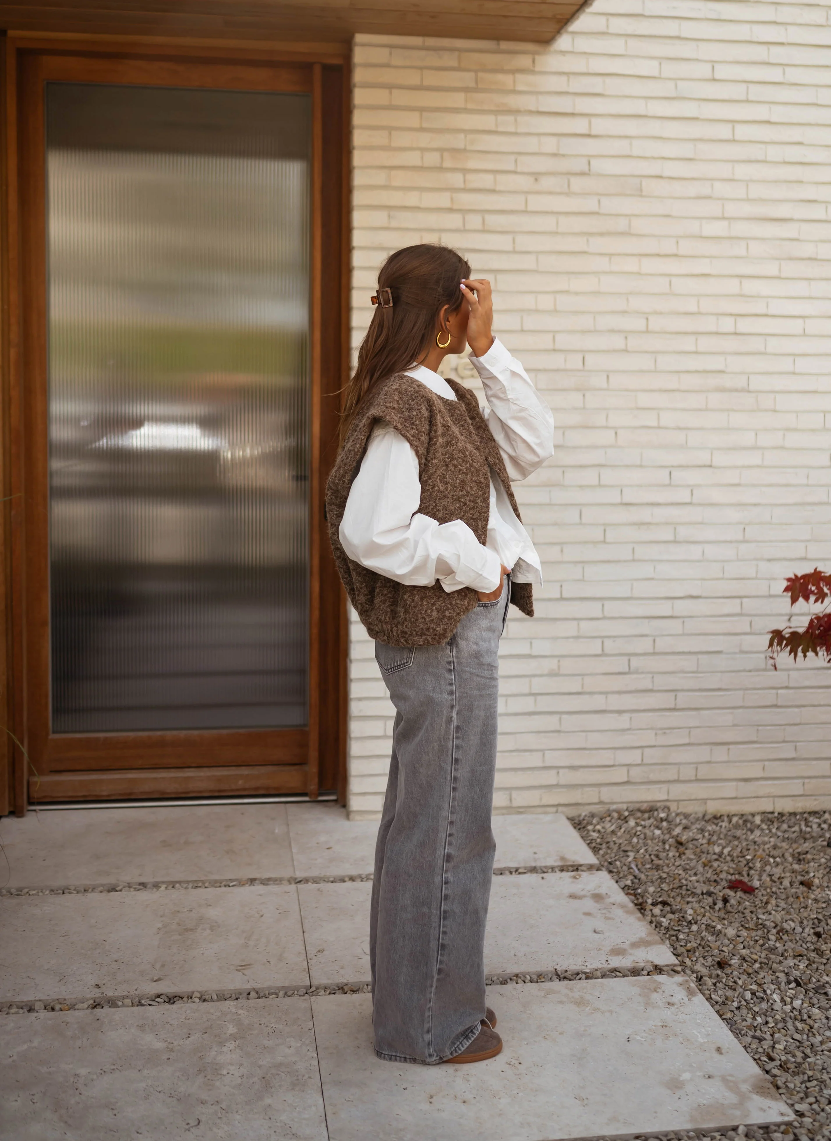 Chocolate Lander Sleeveless Cardigan - Image 9