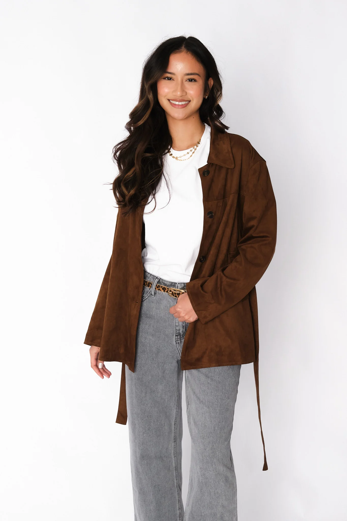 Chocolate Nore Suede Jacket - Image 10