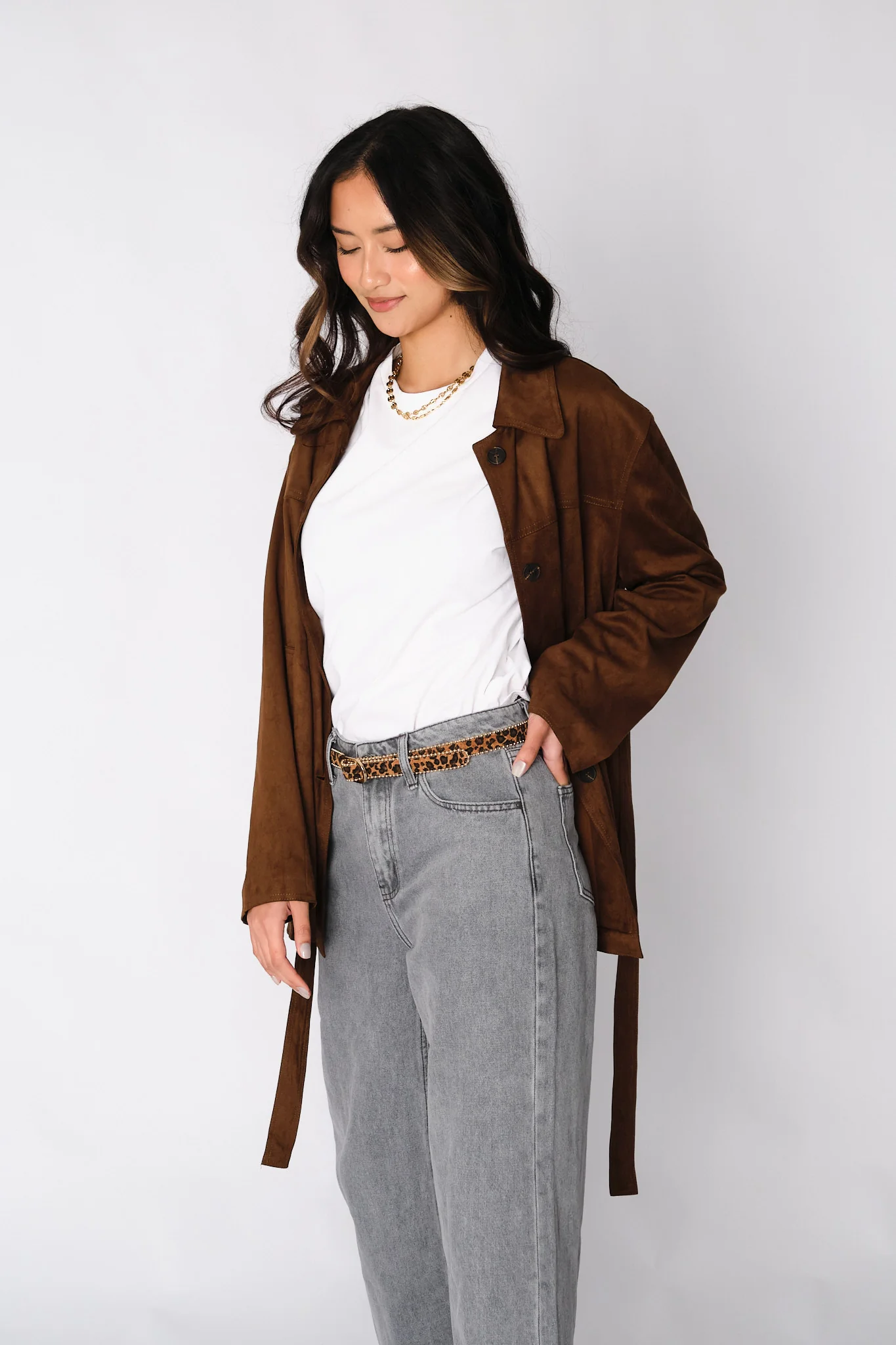 Chocolate Nore Suede Jacket - Image 11