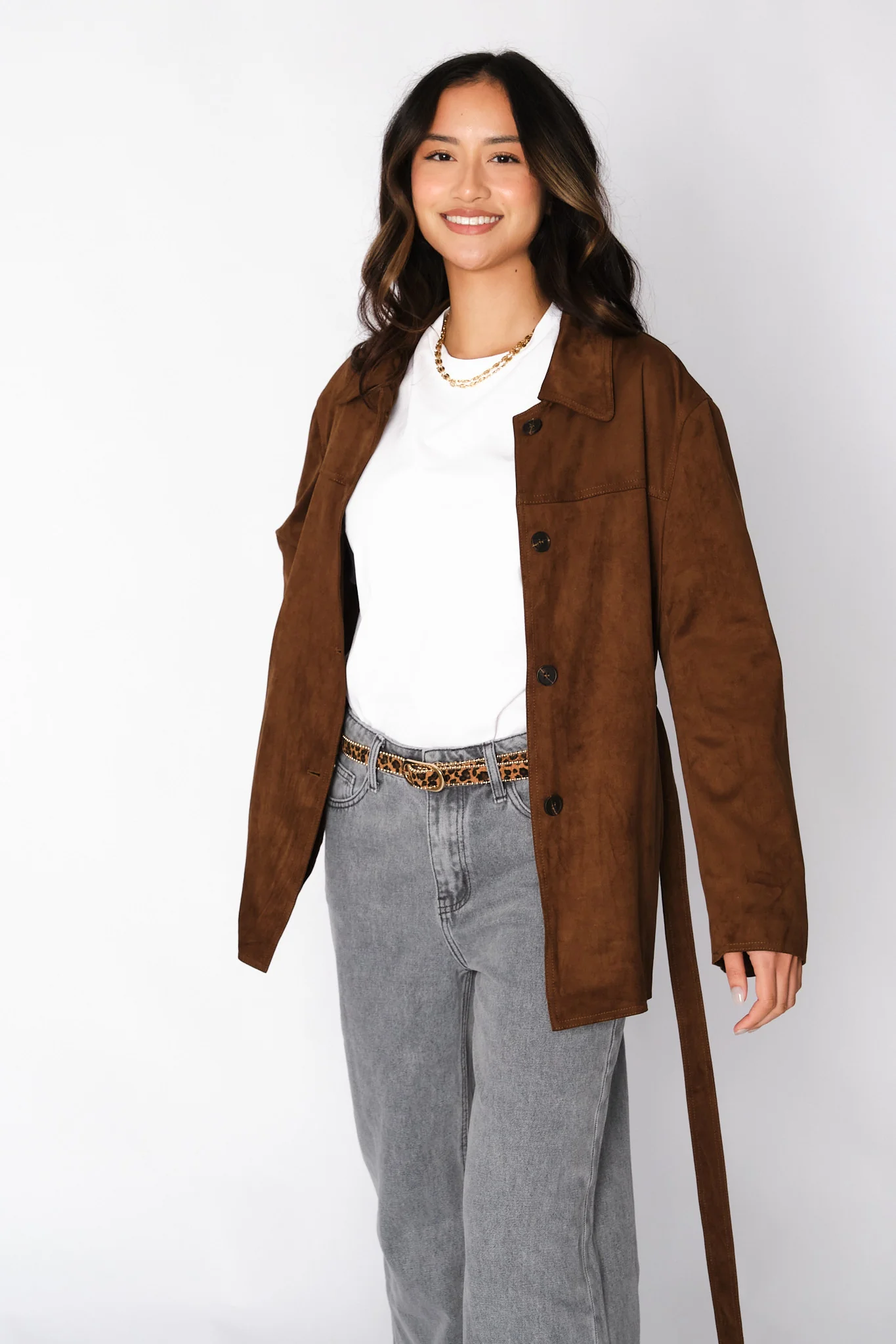 Chocolate Nore Suede Jacket - Image 13